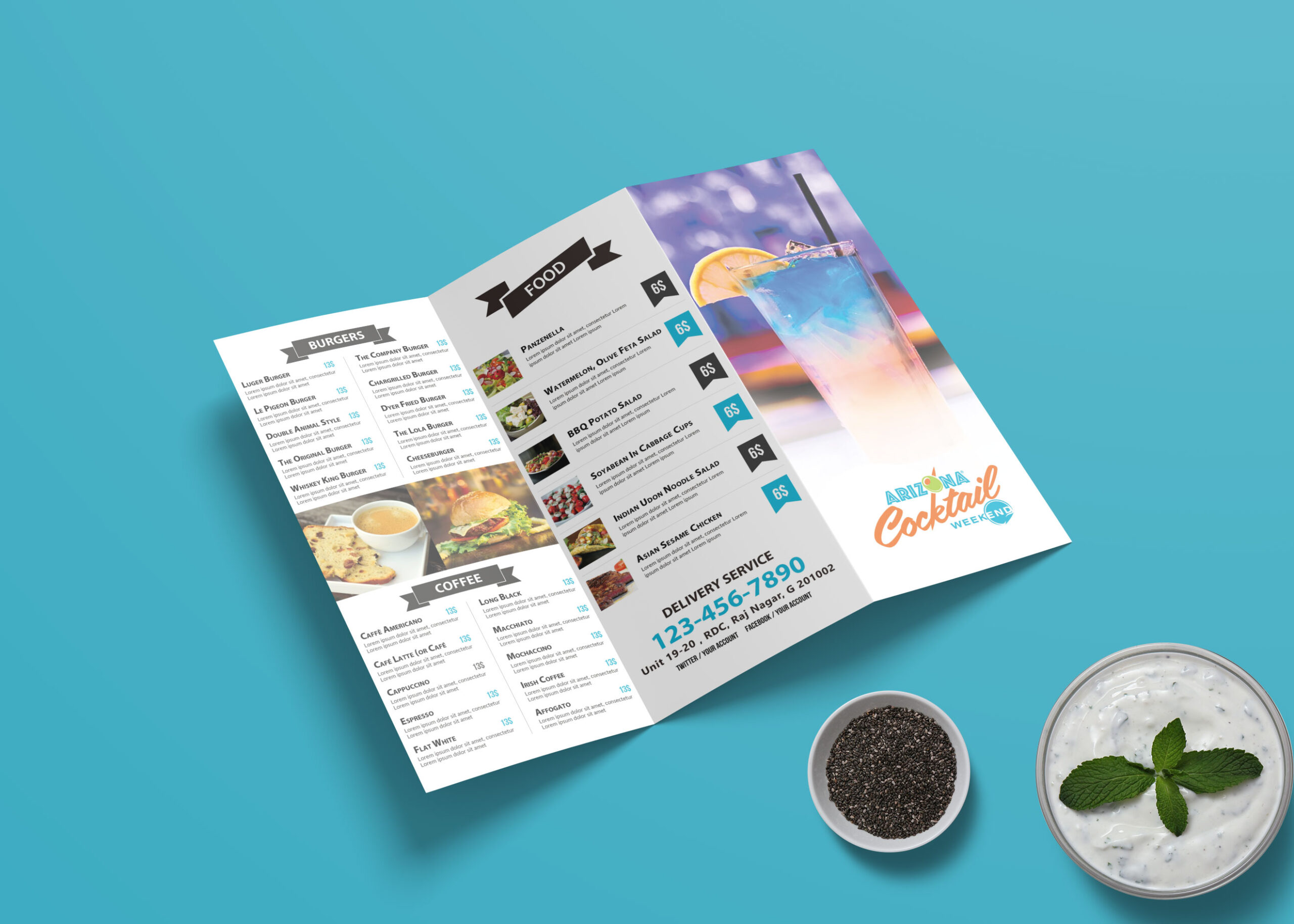 Prime Weekend Party Menu PSD Template