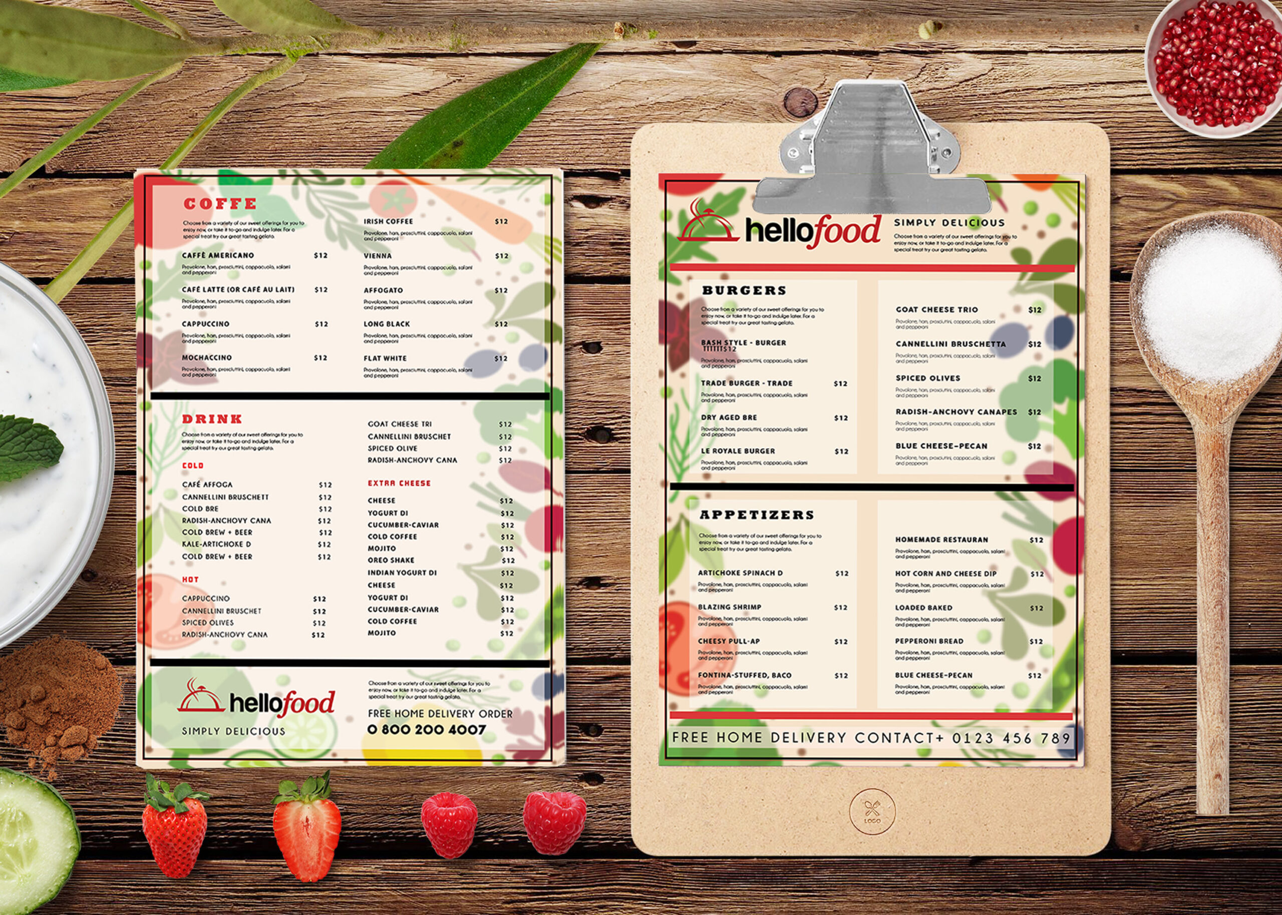 Coffe Cafe Menu PSD Design Template