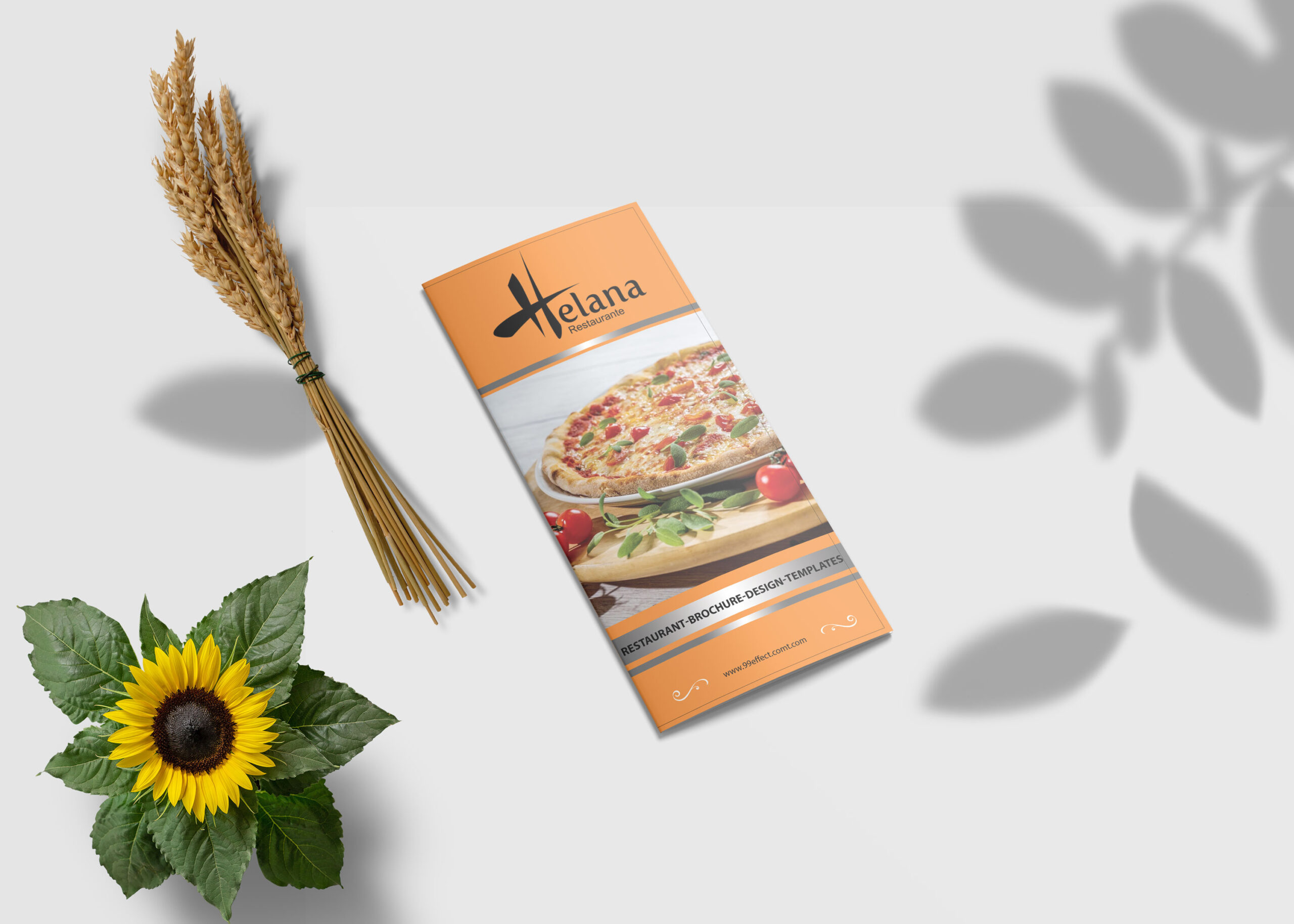 Pizza Cafe Tri Fold Menu Design Template