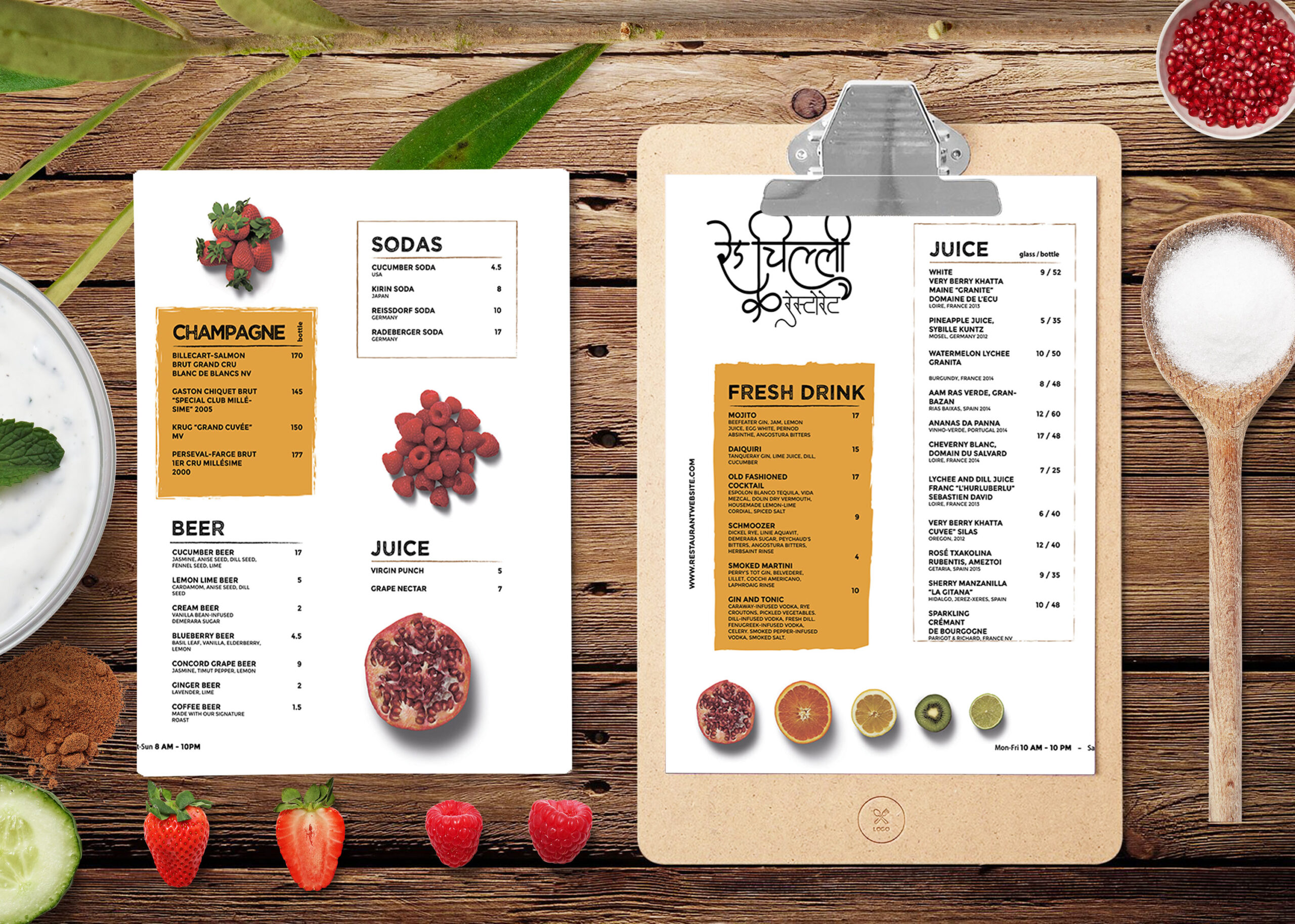 Healthy Menu Template