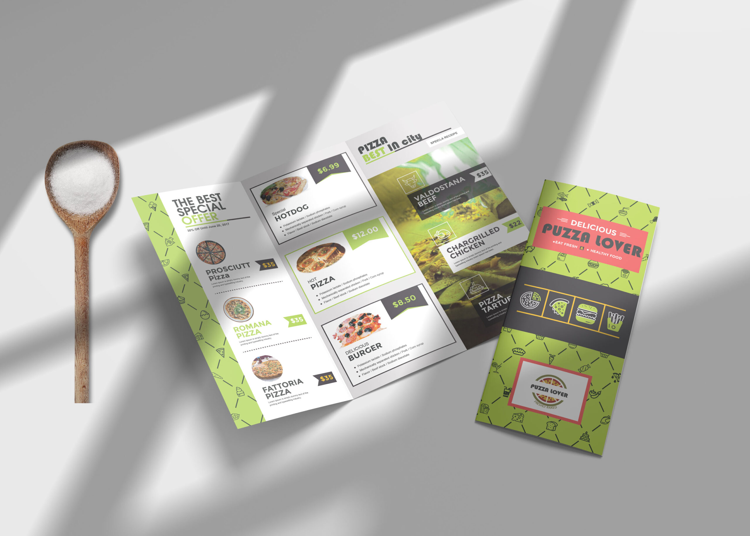 Tri-Fold Menu PSD Template