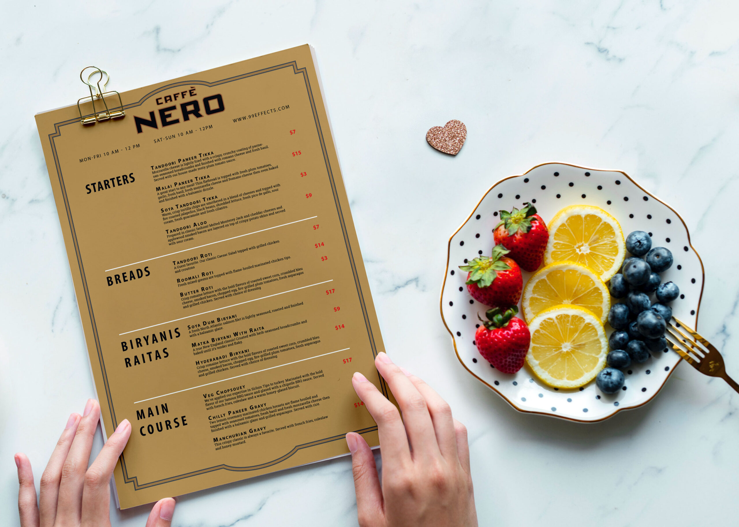 New Continental Style Menu Template