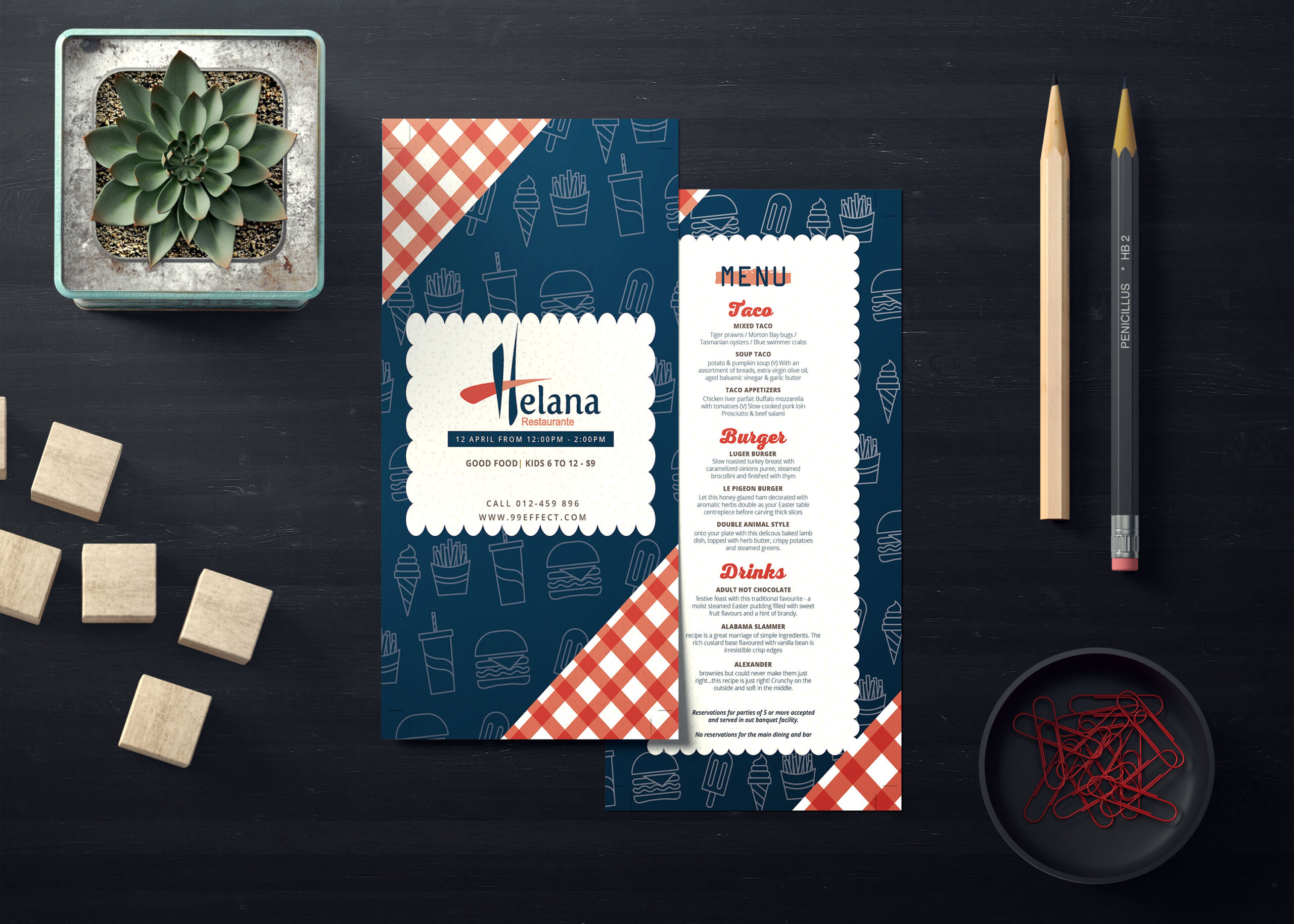 New PSD Restaurant DL Menu Template