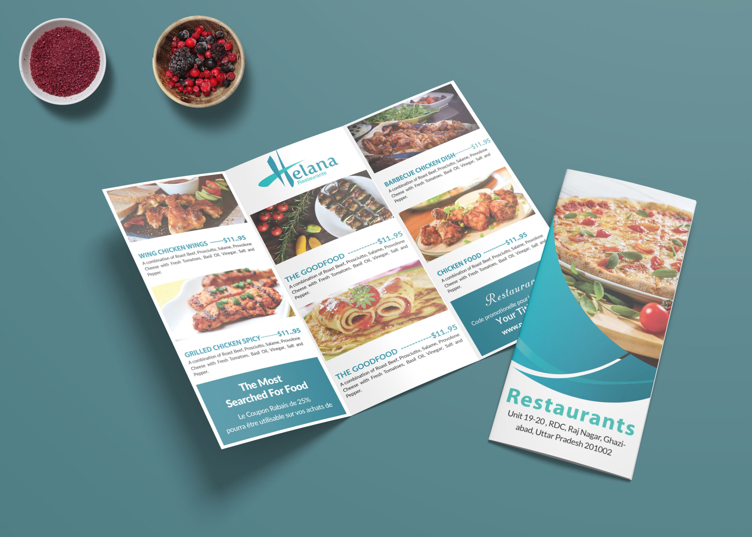 Prime New Pizza Corner Tri Fold Menu Template