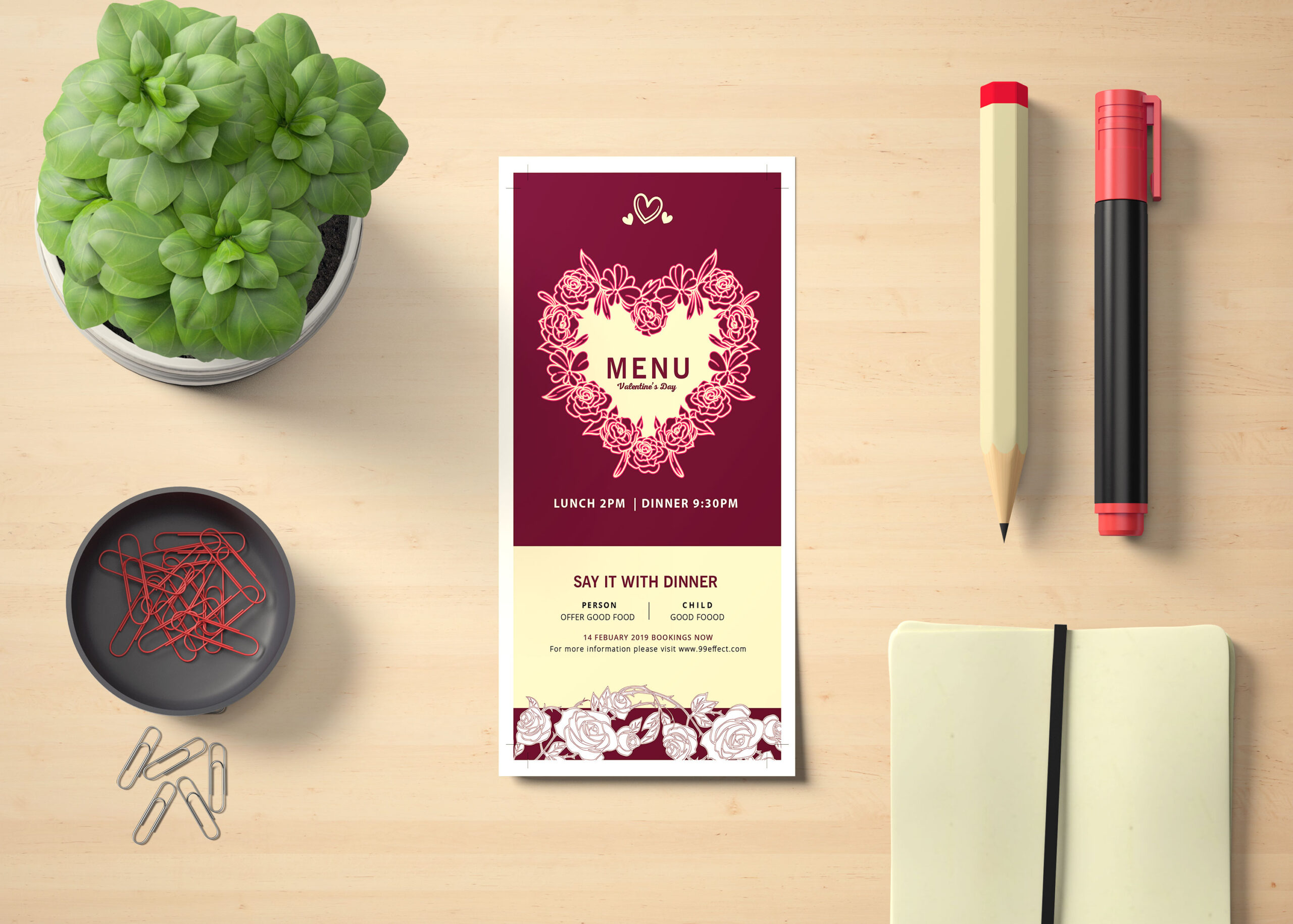 Valentine's Day DL Menu