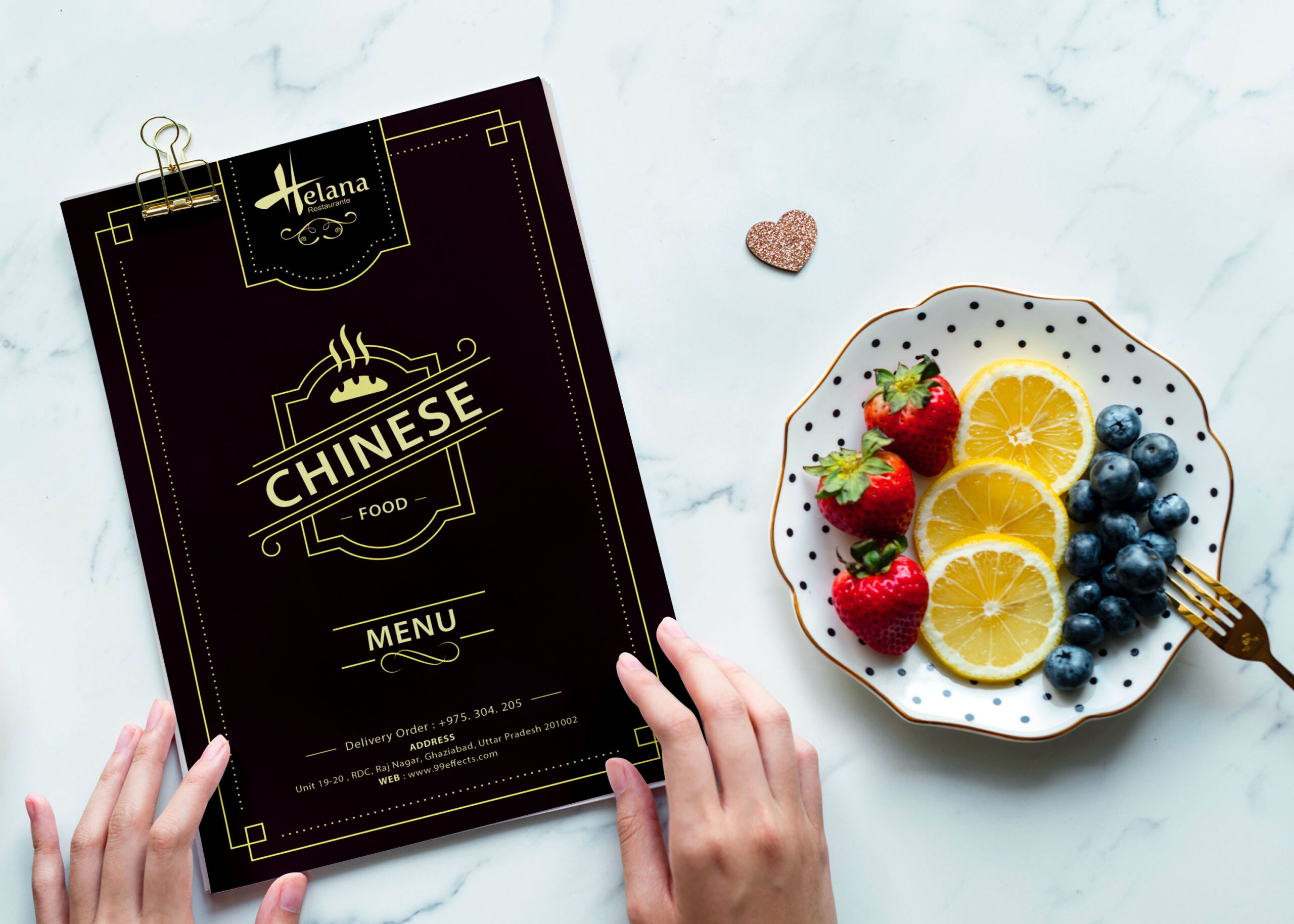 Vintage Style New Chinese Food Menu Template