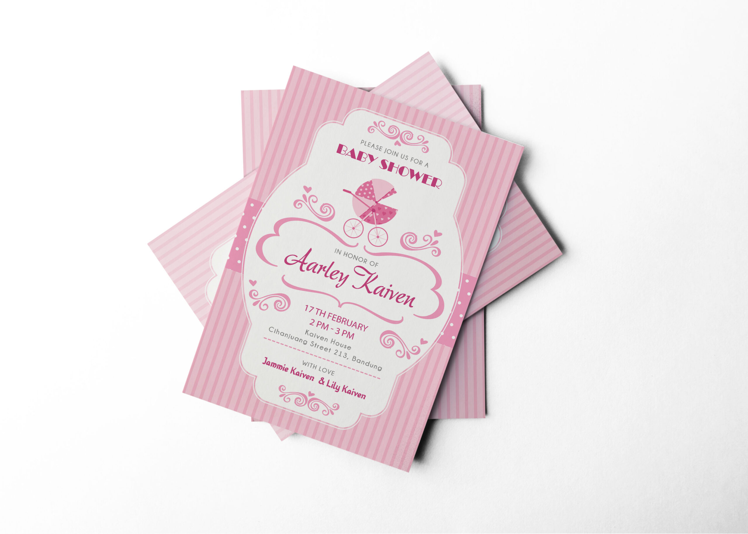 Girl Shower Invitation Design Template