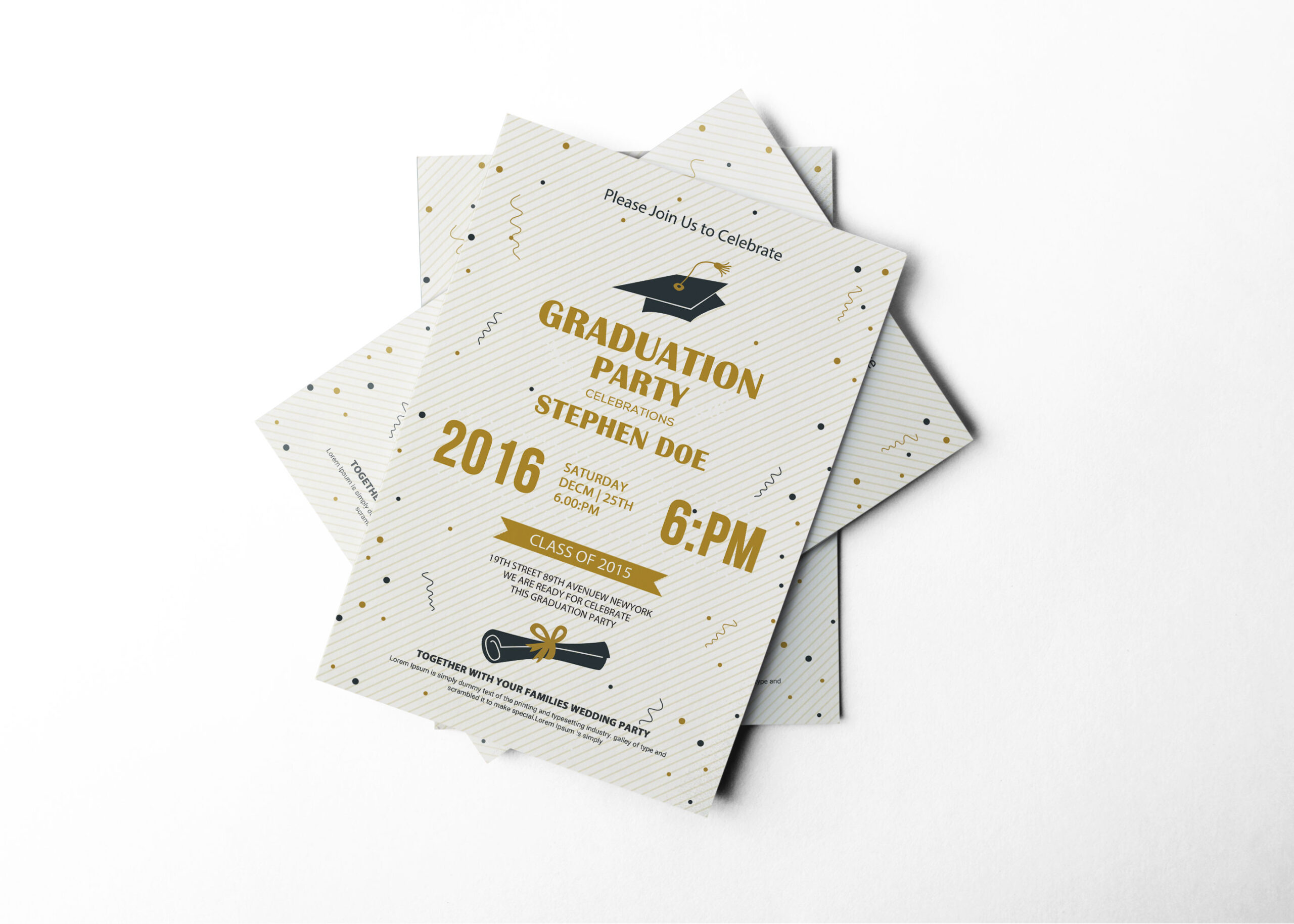 Graduation Party Invitation Design Template Graduation Invitation Design Template