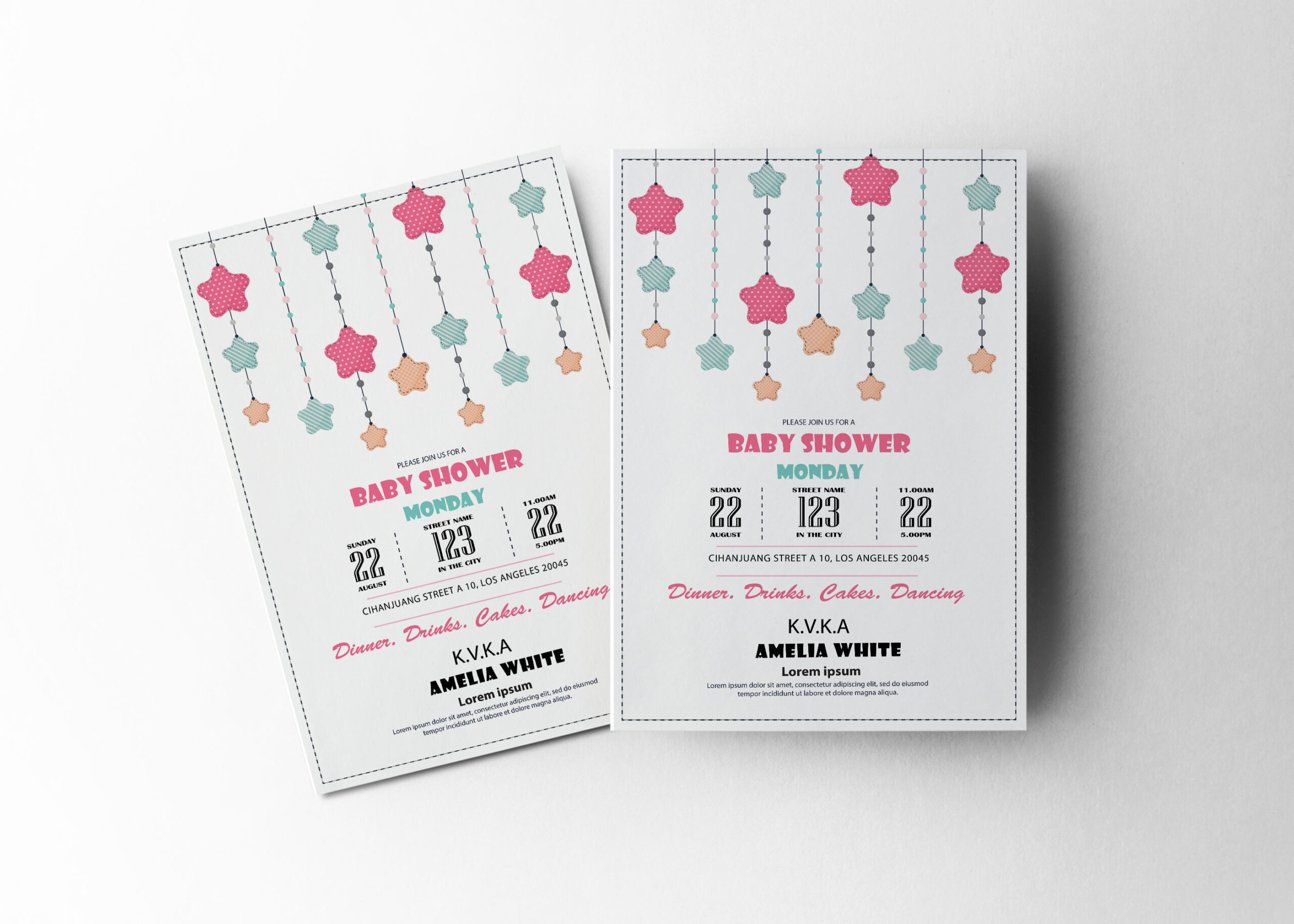 Pink Baby Shower Invitation Design Template Baby Shower Invitation Design Template