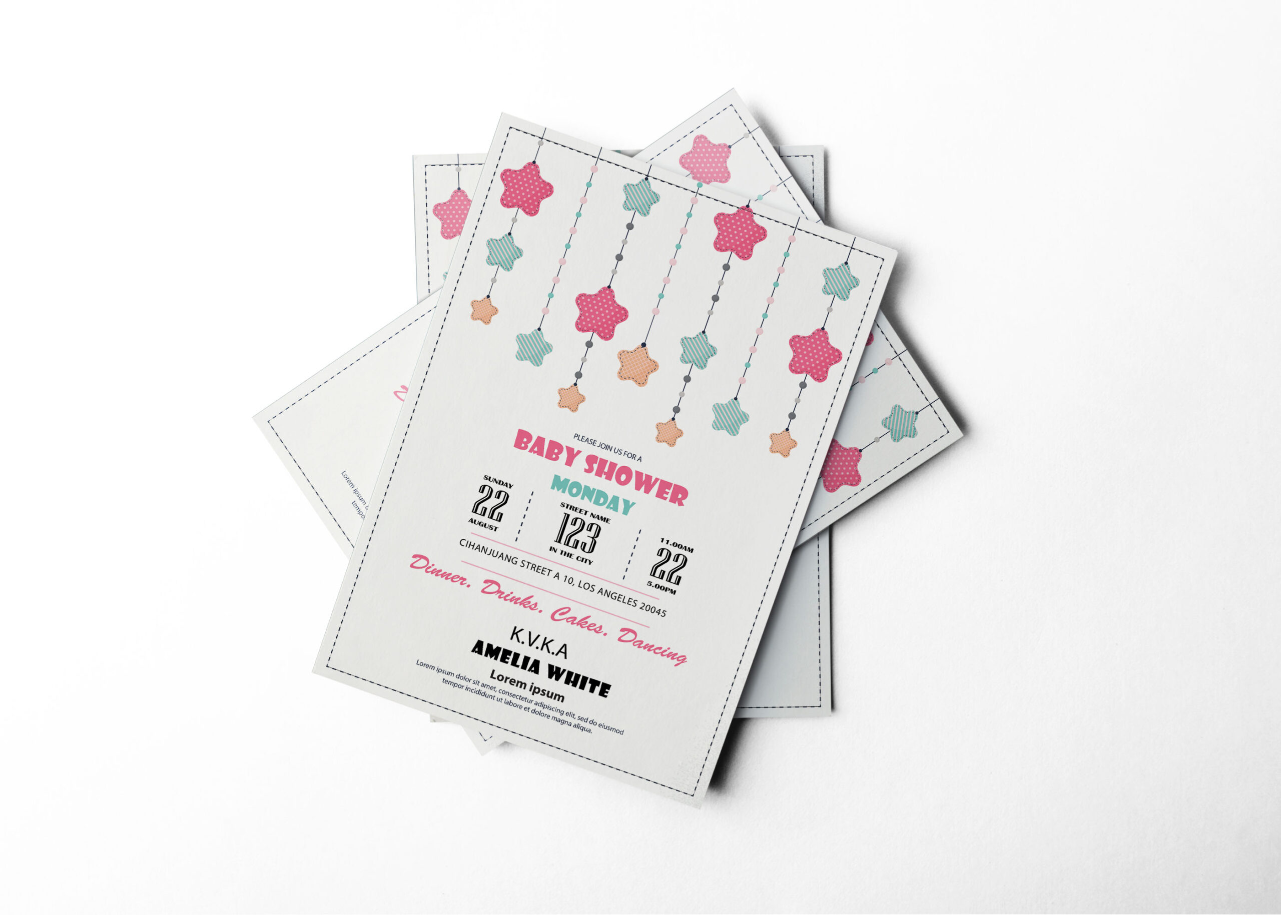 Pink Baby Shower Invitation Design Template Baby Shower Invitation Design Template