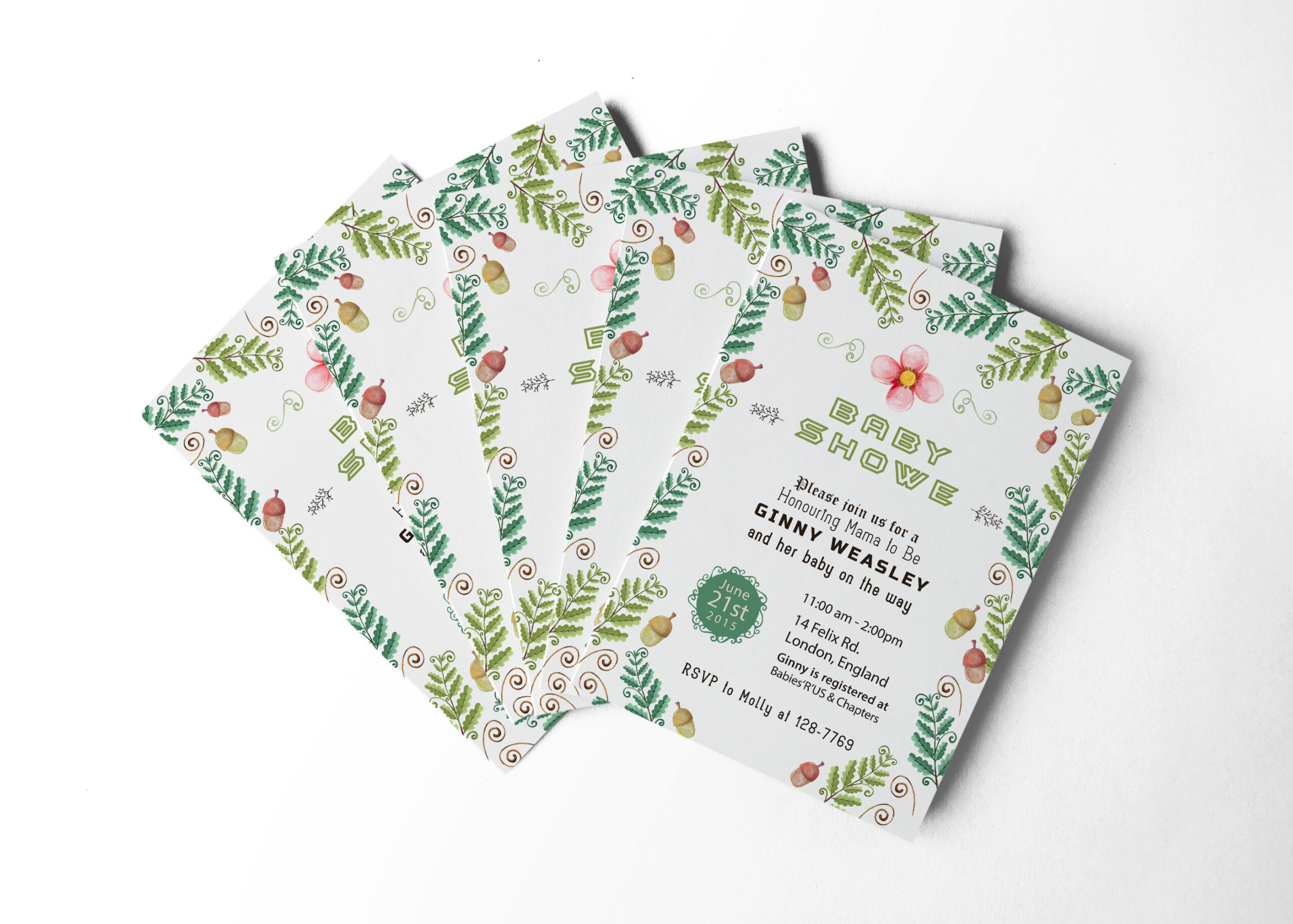 Printable Shower Invitation Design Template