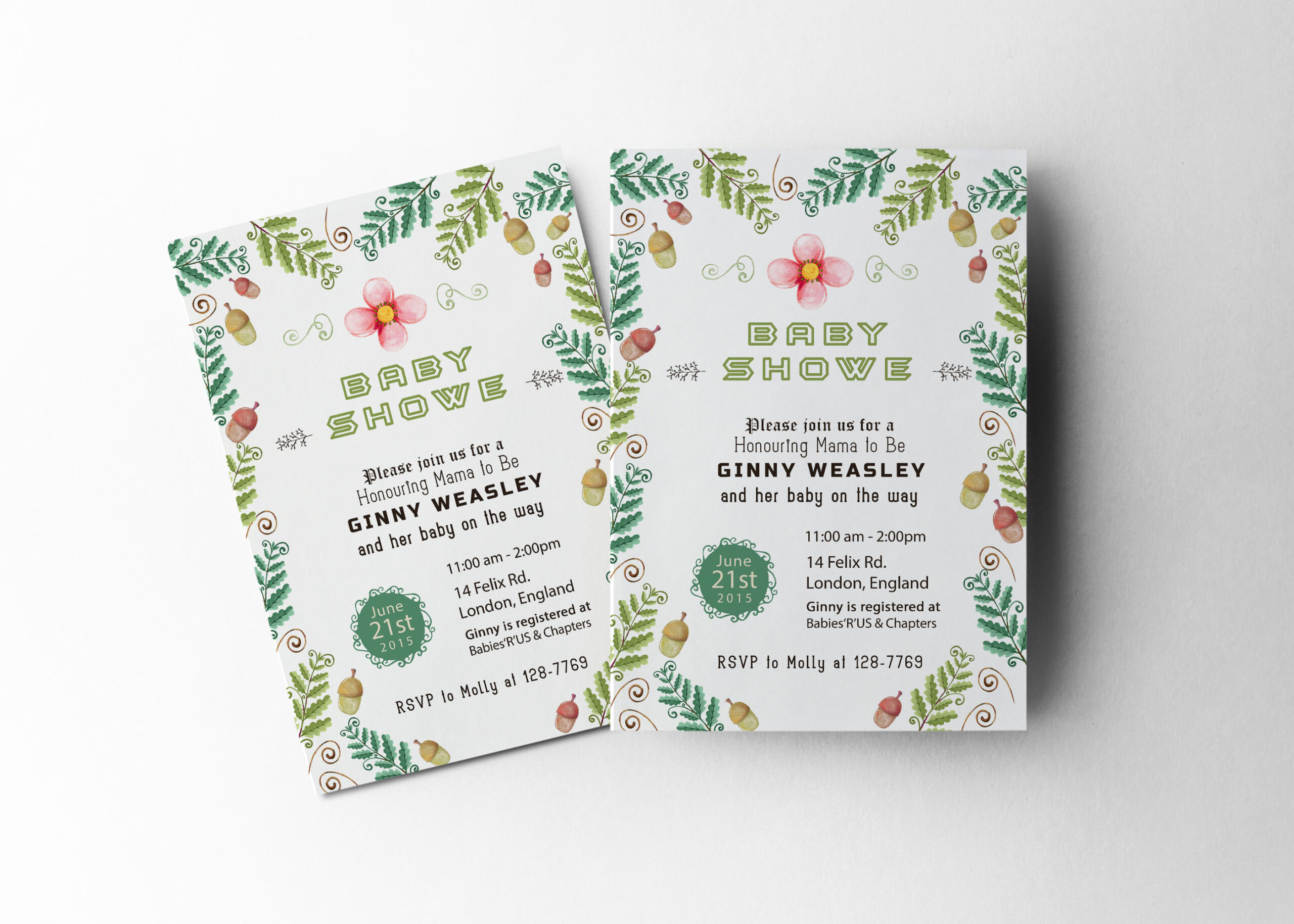 Printable Baby Shower Invitation Design