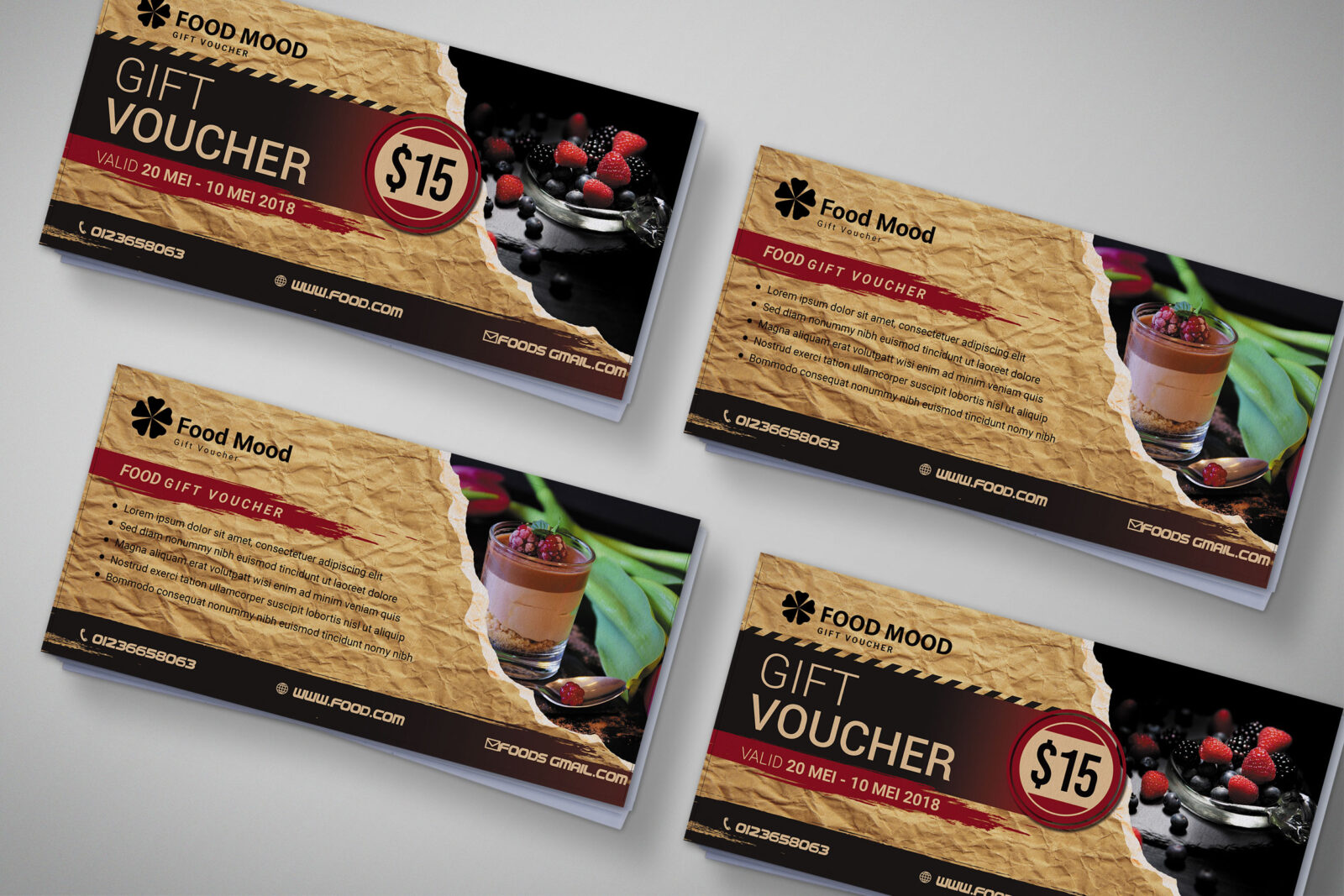 Gift Voucher Template For Your Business. Illustration Stock Photo - Alamy