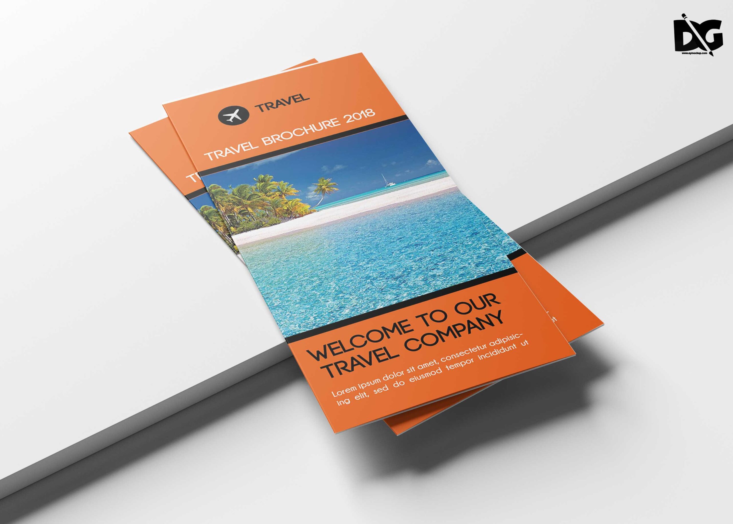 Beautiful Travel Tri-Fold Brochure Design Templates