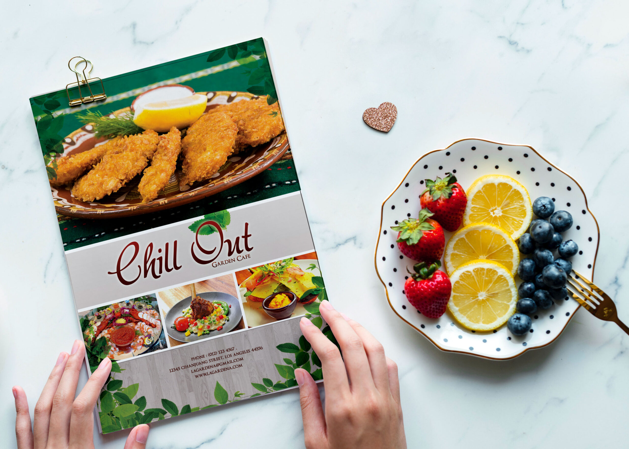 Chill Menu Bi-Fold Brochure Design Template