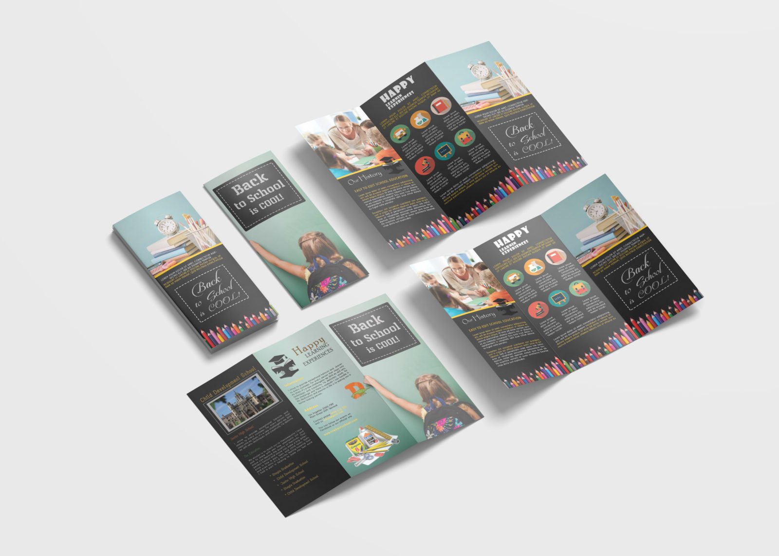 School Tri-Fold Brochure Design Template