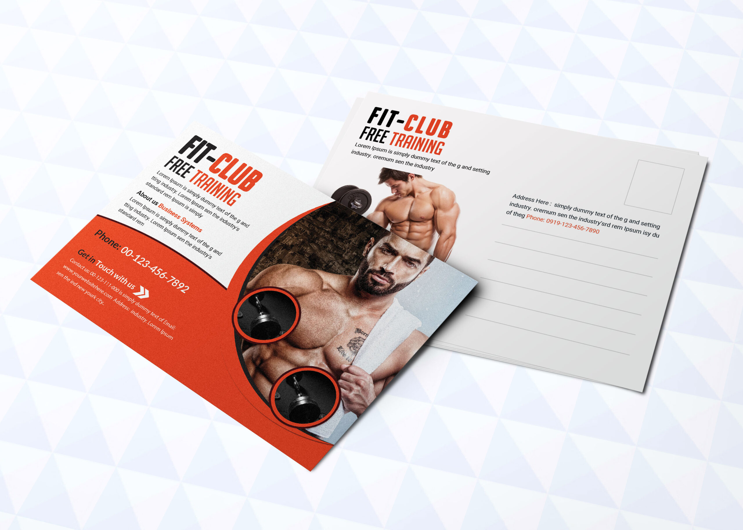 Fitness Postcard Design Template