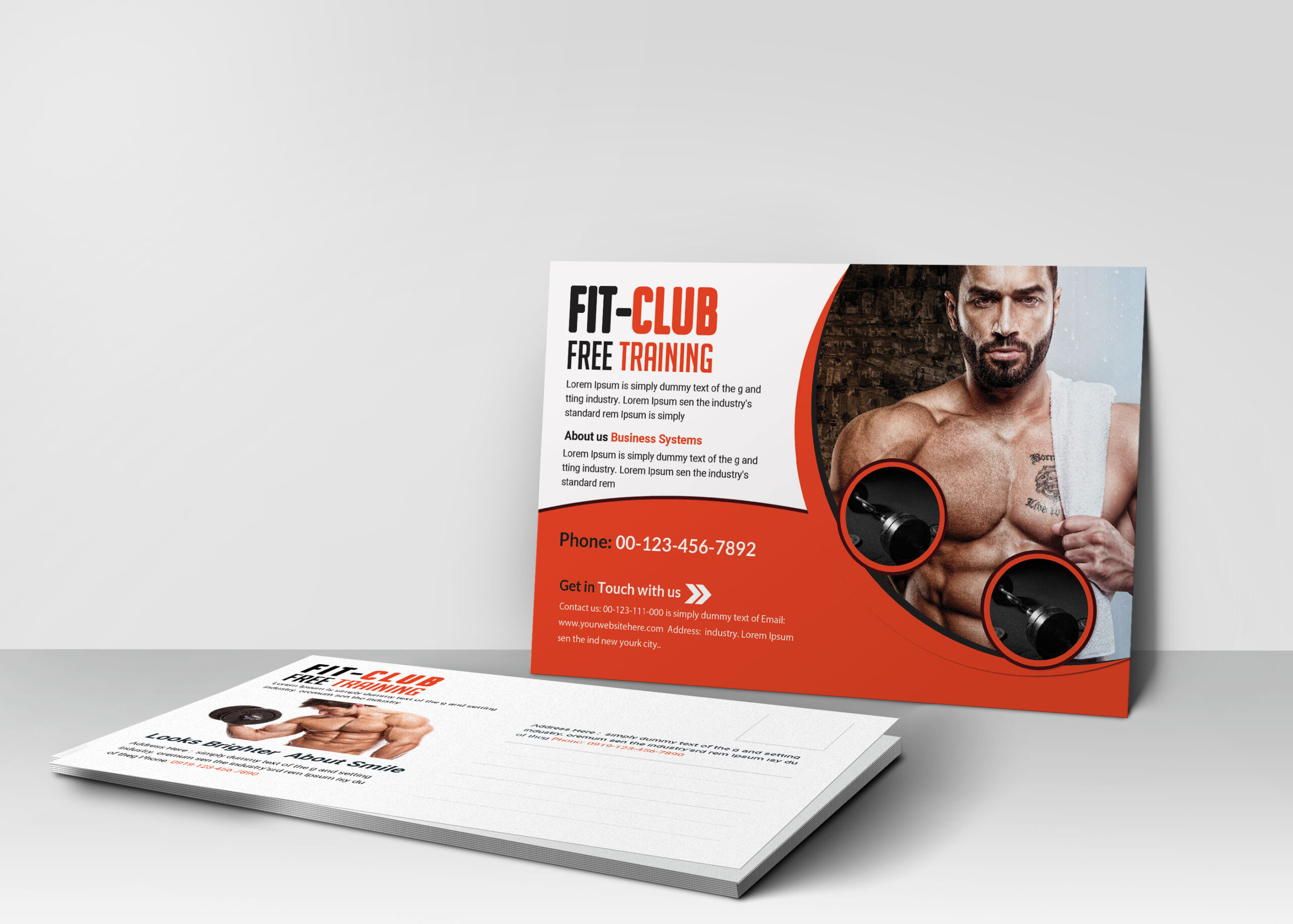 Fitness Postcard Design Template