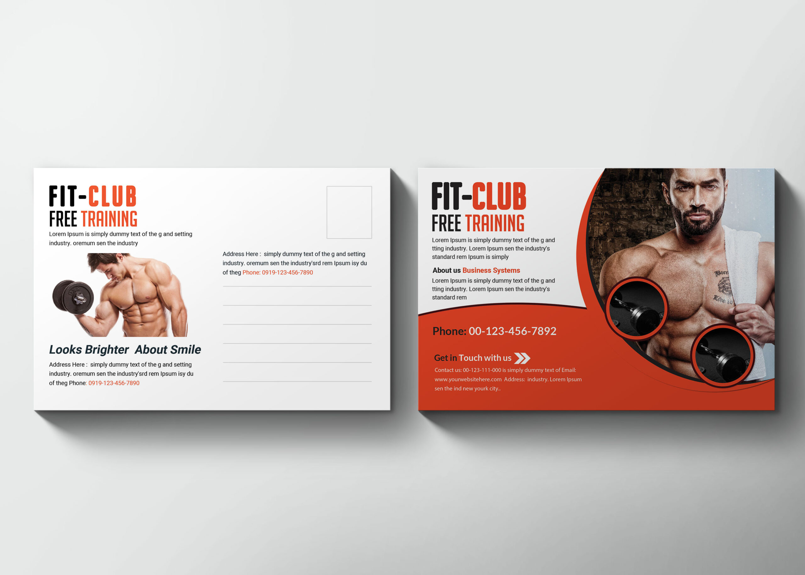 Fitness Postcard Design Template