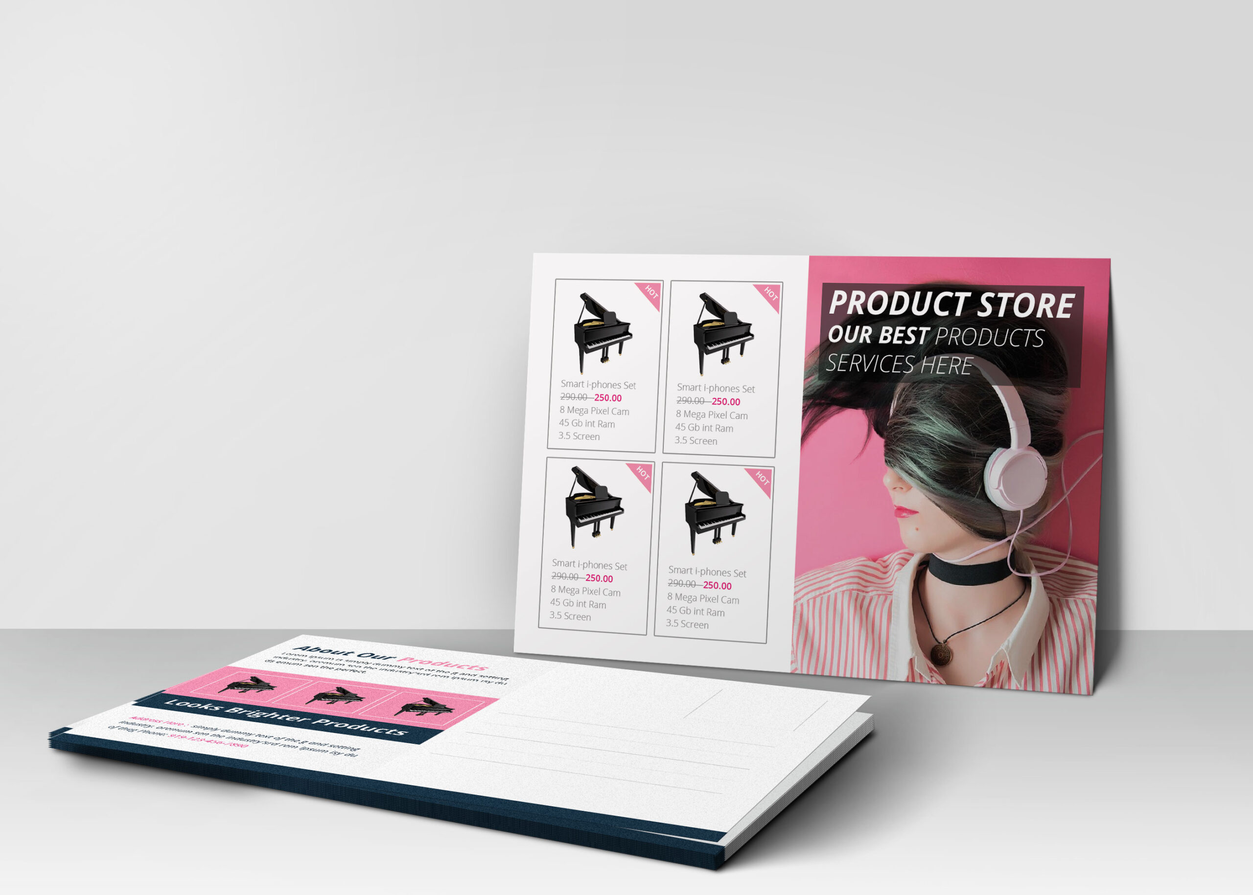 Headphone Postcard Design