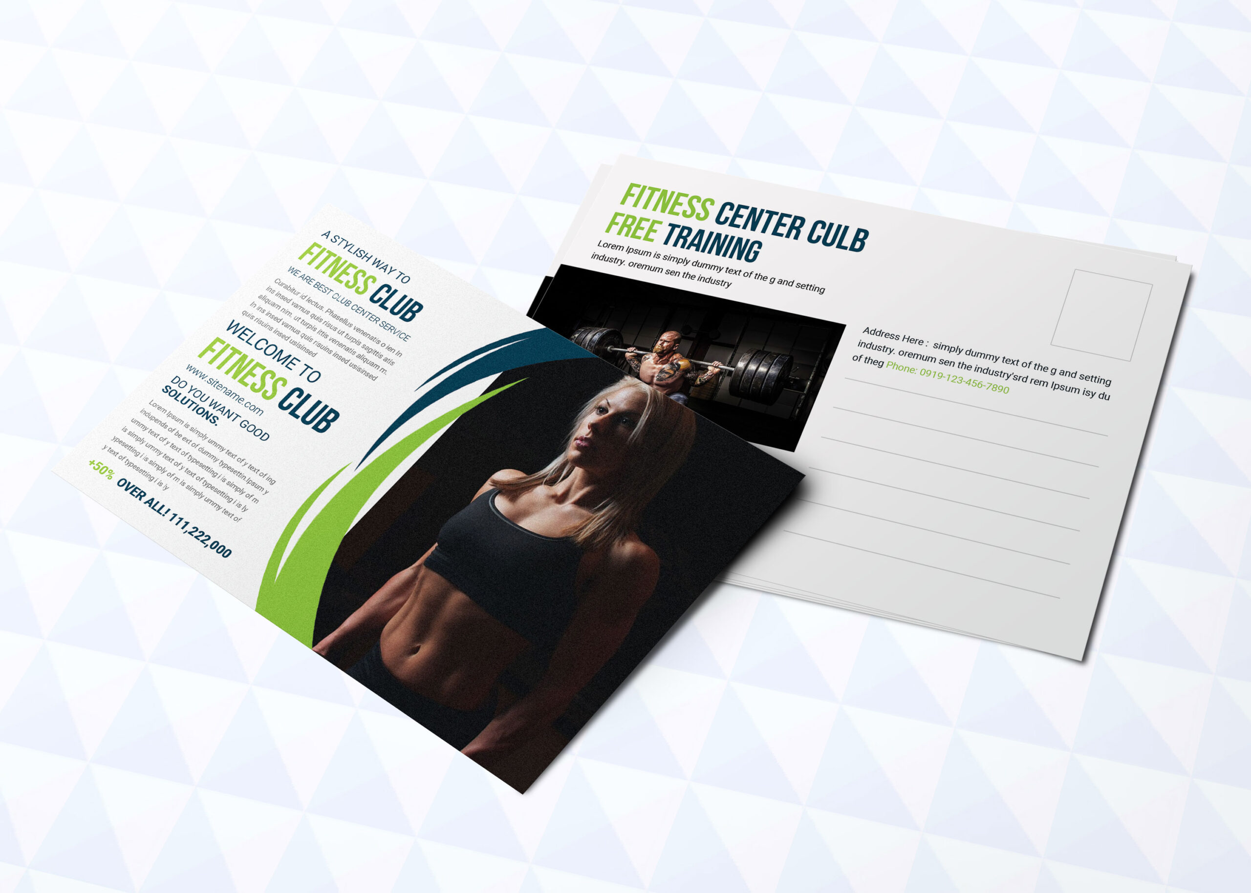 Health Postcard Design Template