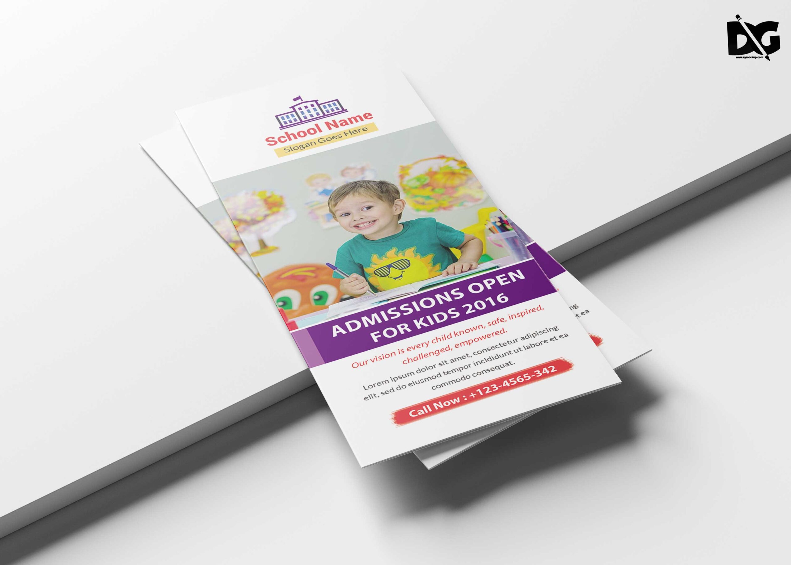 School Tri Fold Brochure Design Template