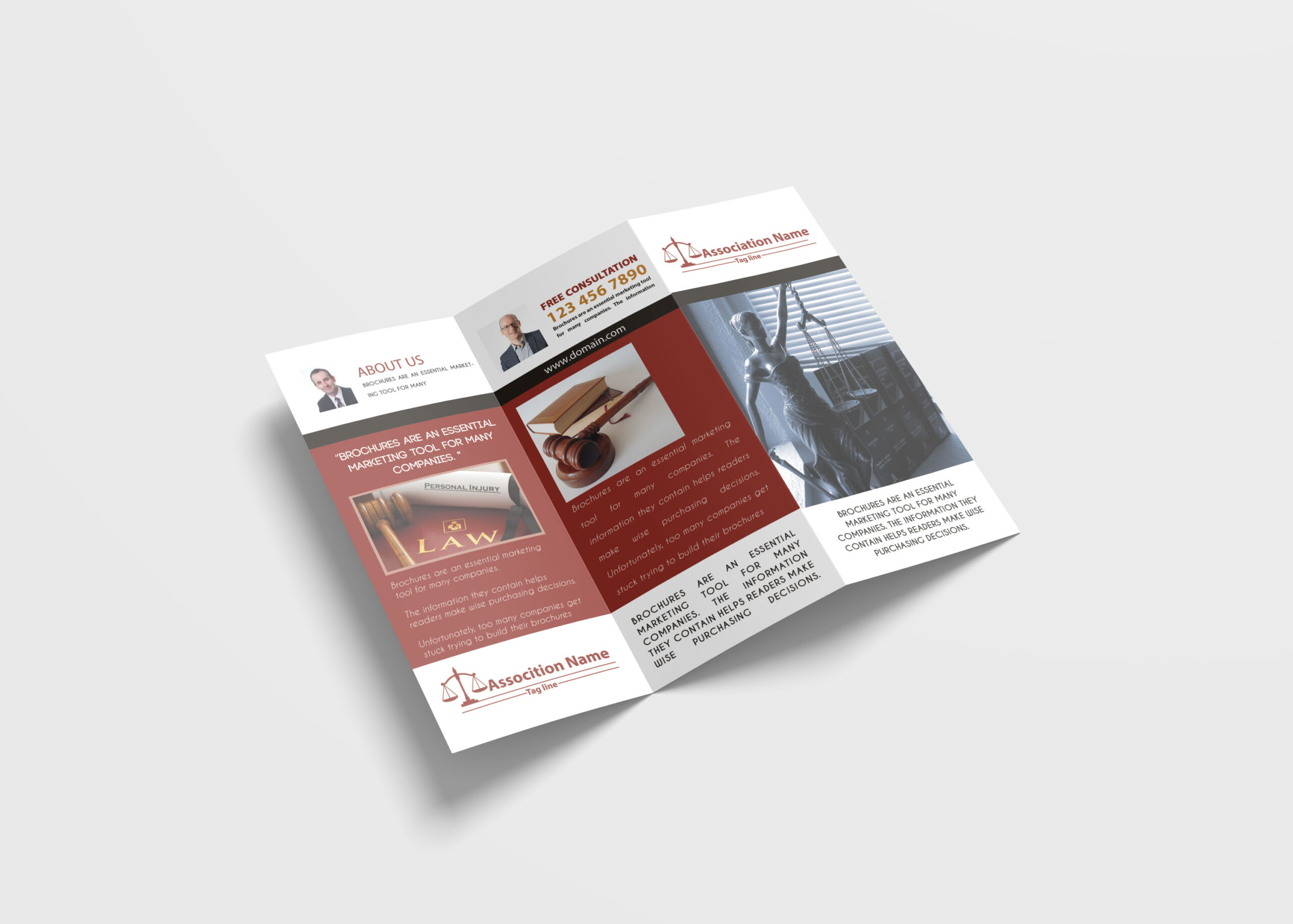 Law Tri-Fold Brochure Design Template