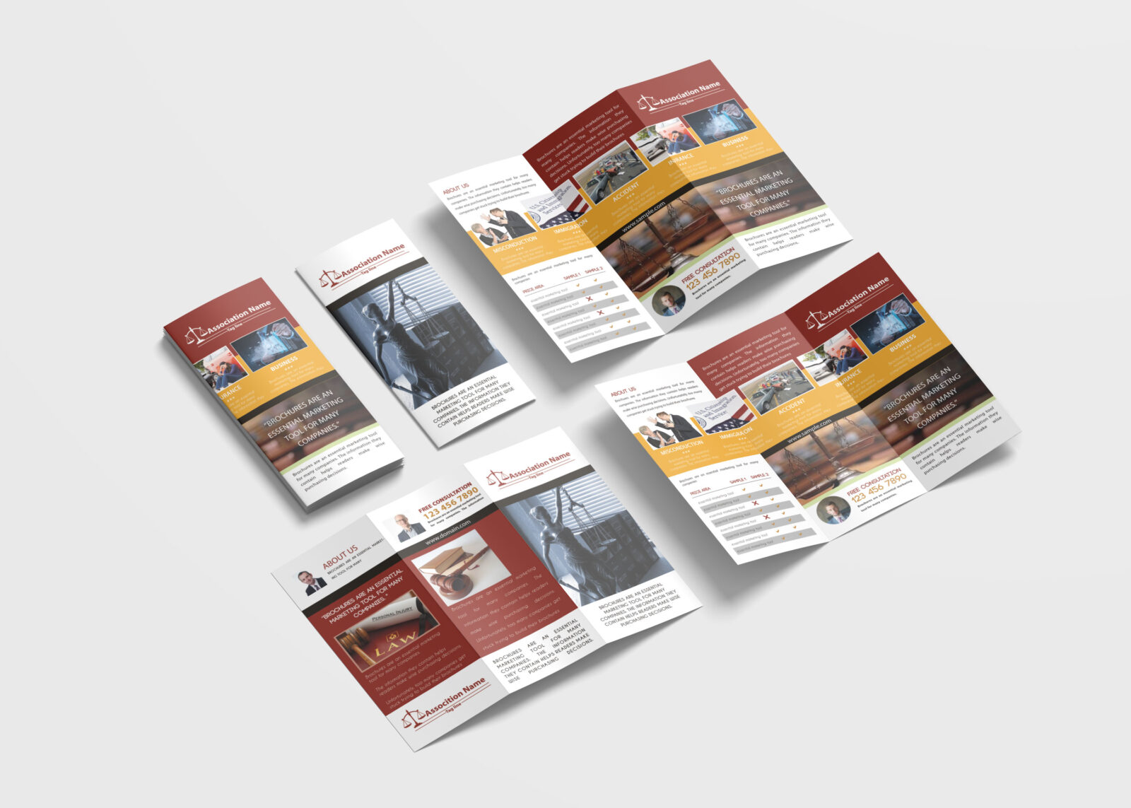 Law Tri-Fold Brochure Design Template