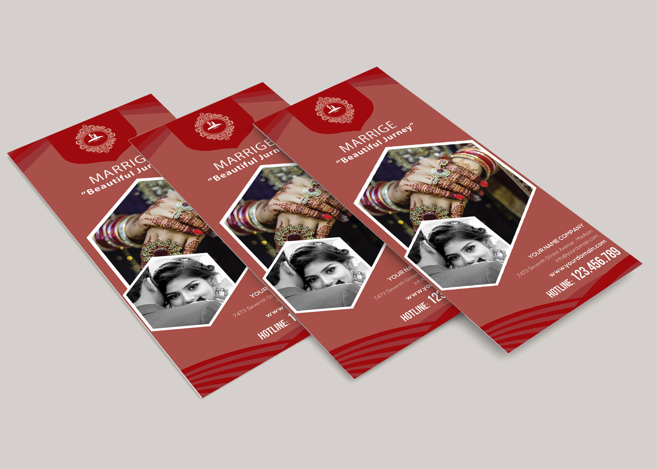 Wedding Planner Rack Card Design Template