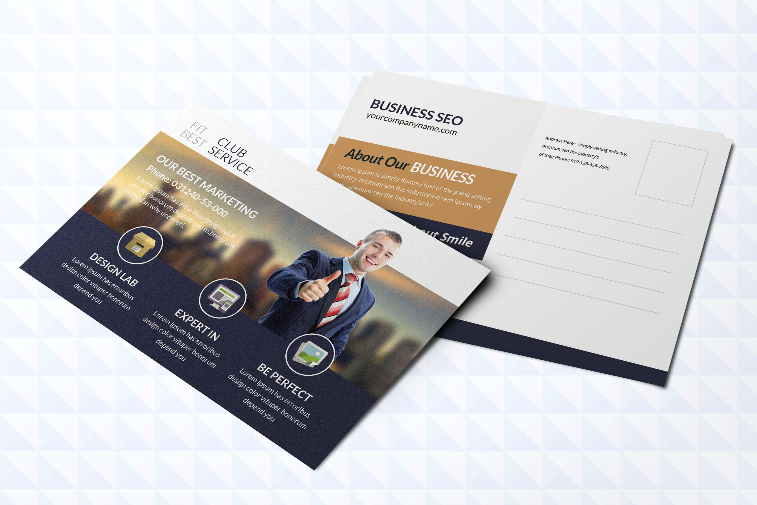 Marketing Postcard Design Template