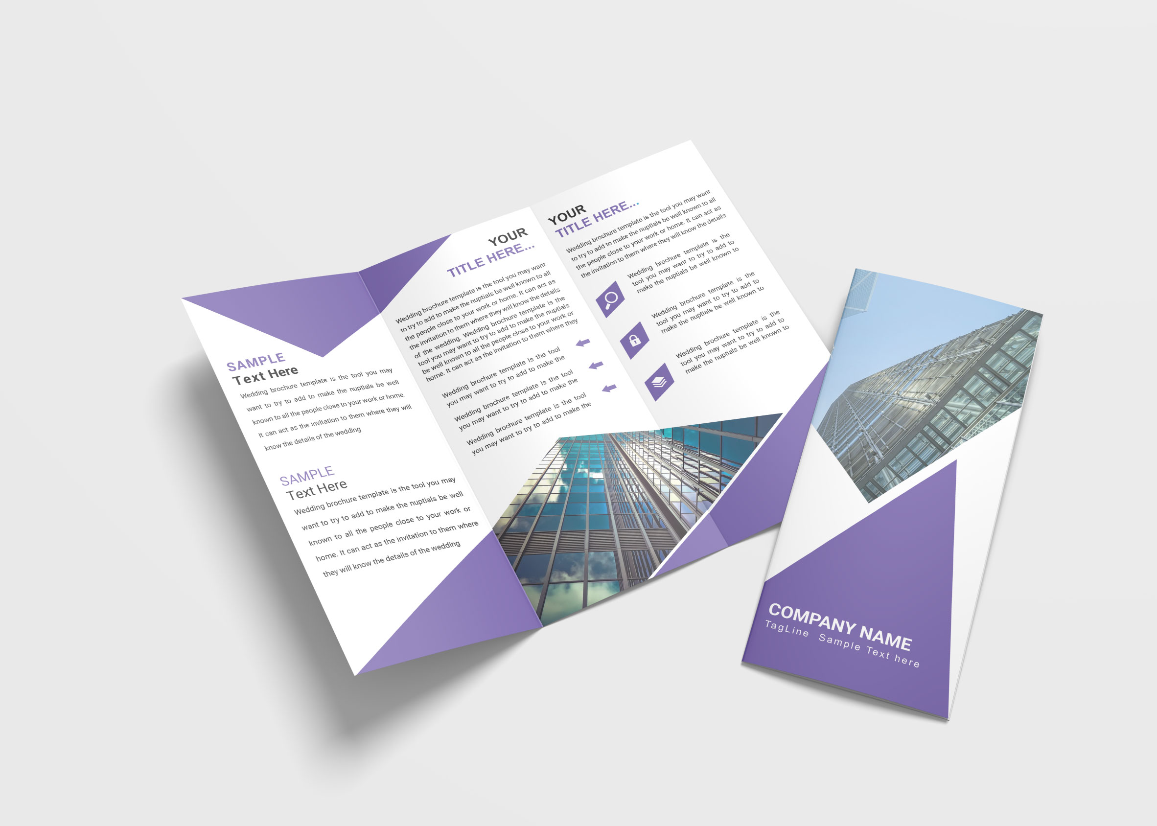 Marketing Consultants Business TriFold Brochure Design Template