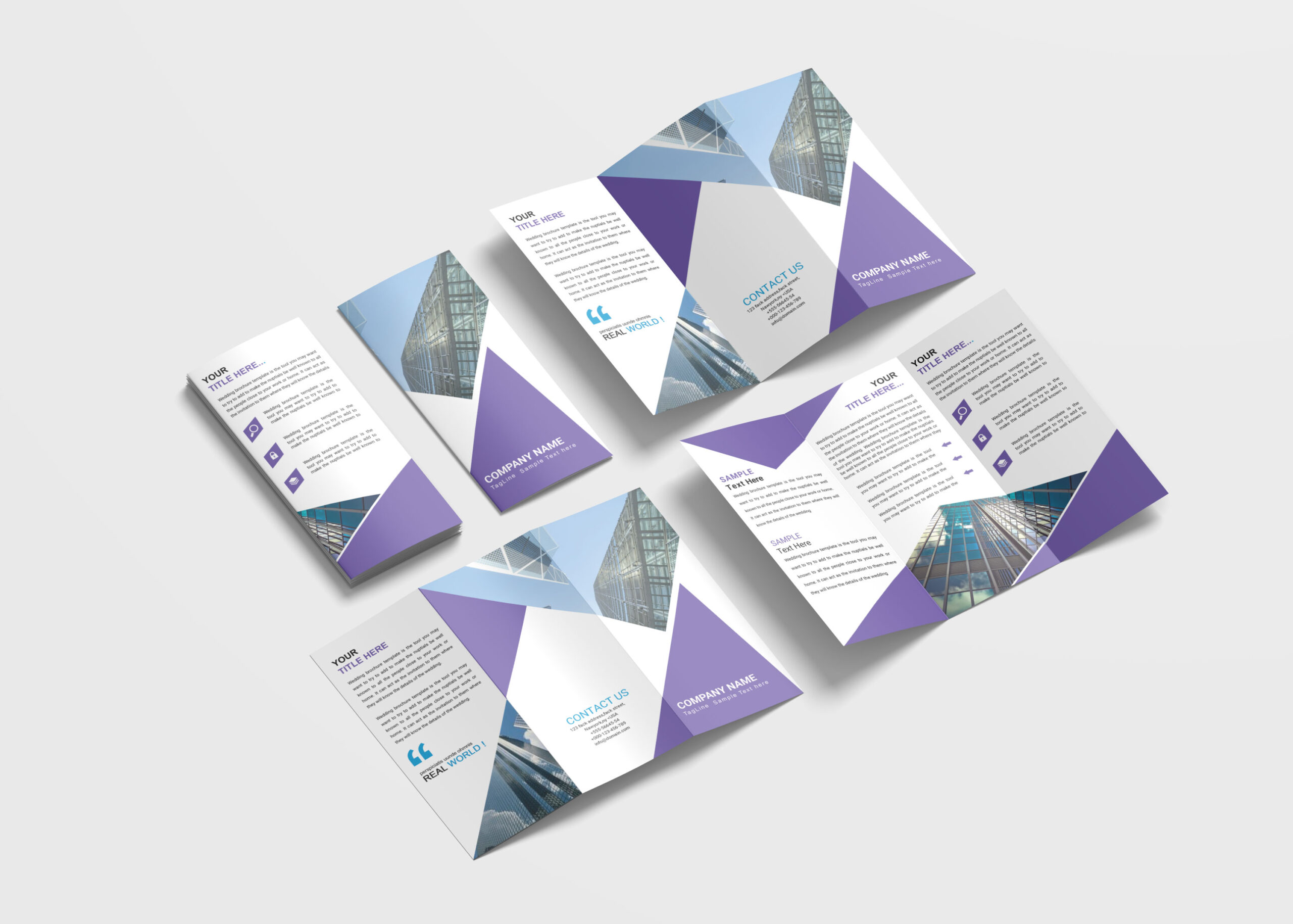 Marketing Business Tri-Fold Brochure Design Templates