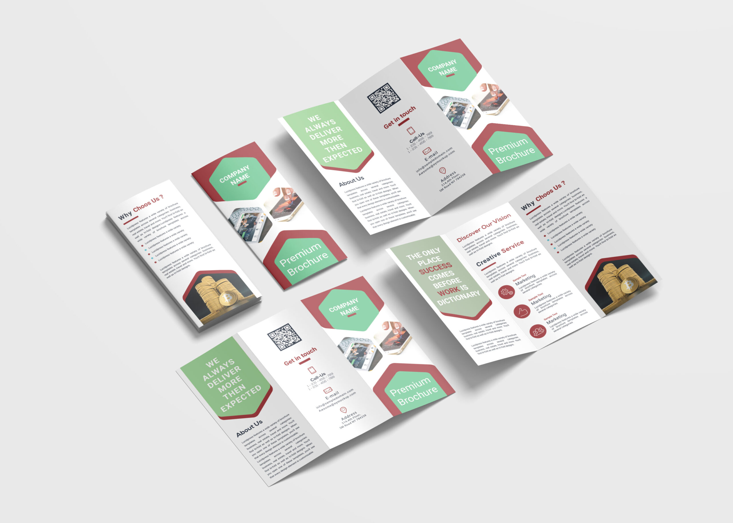 Media Business Tri-Fold Brochure Design Template