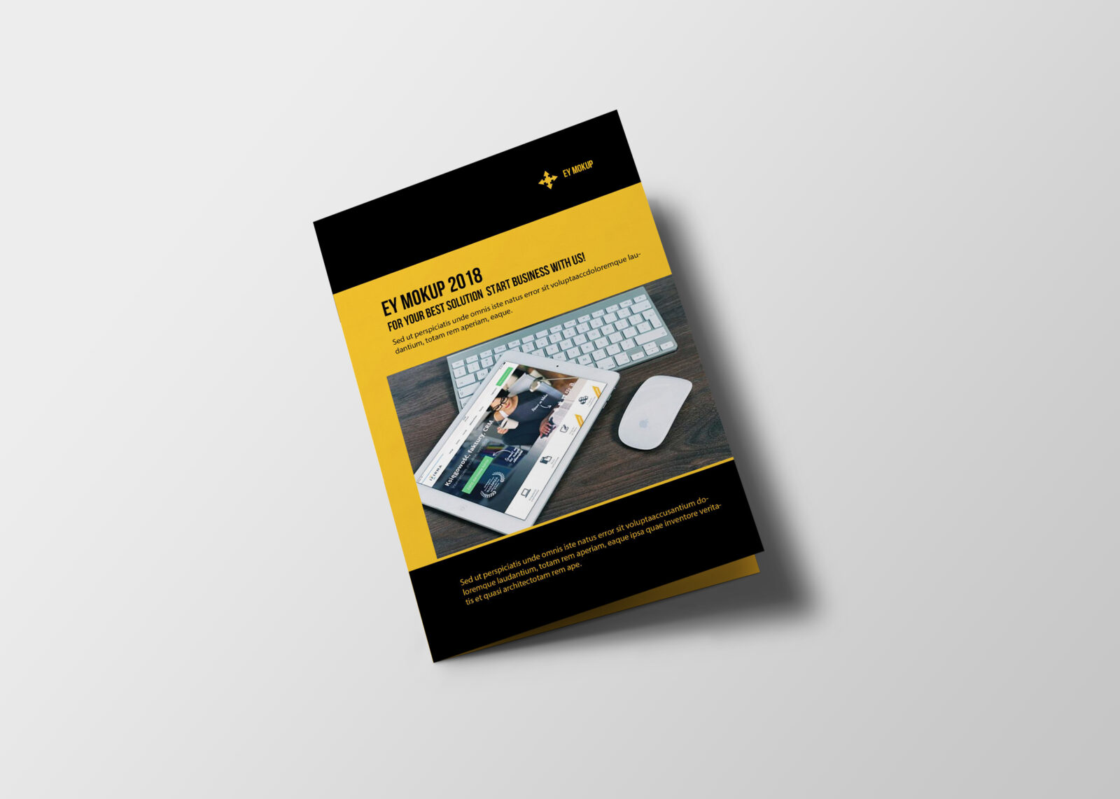 Corporate Bi-Fold Brochure Design Template