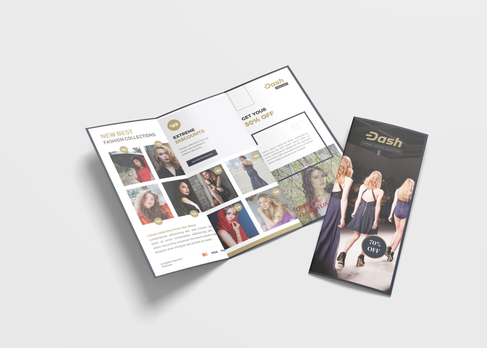 Fashion Brochure Tri-Fold Design Template