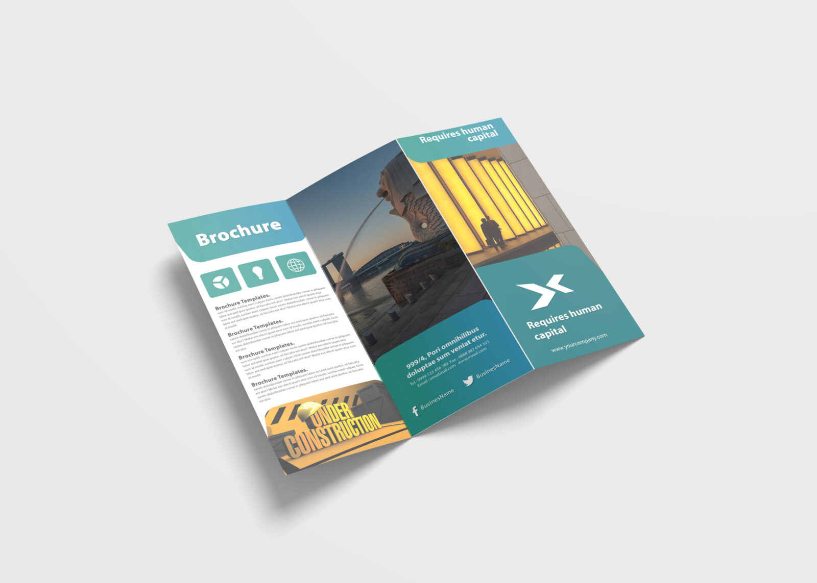 Agency Business Tri-Fold Brochure Design Template