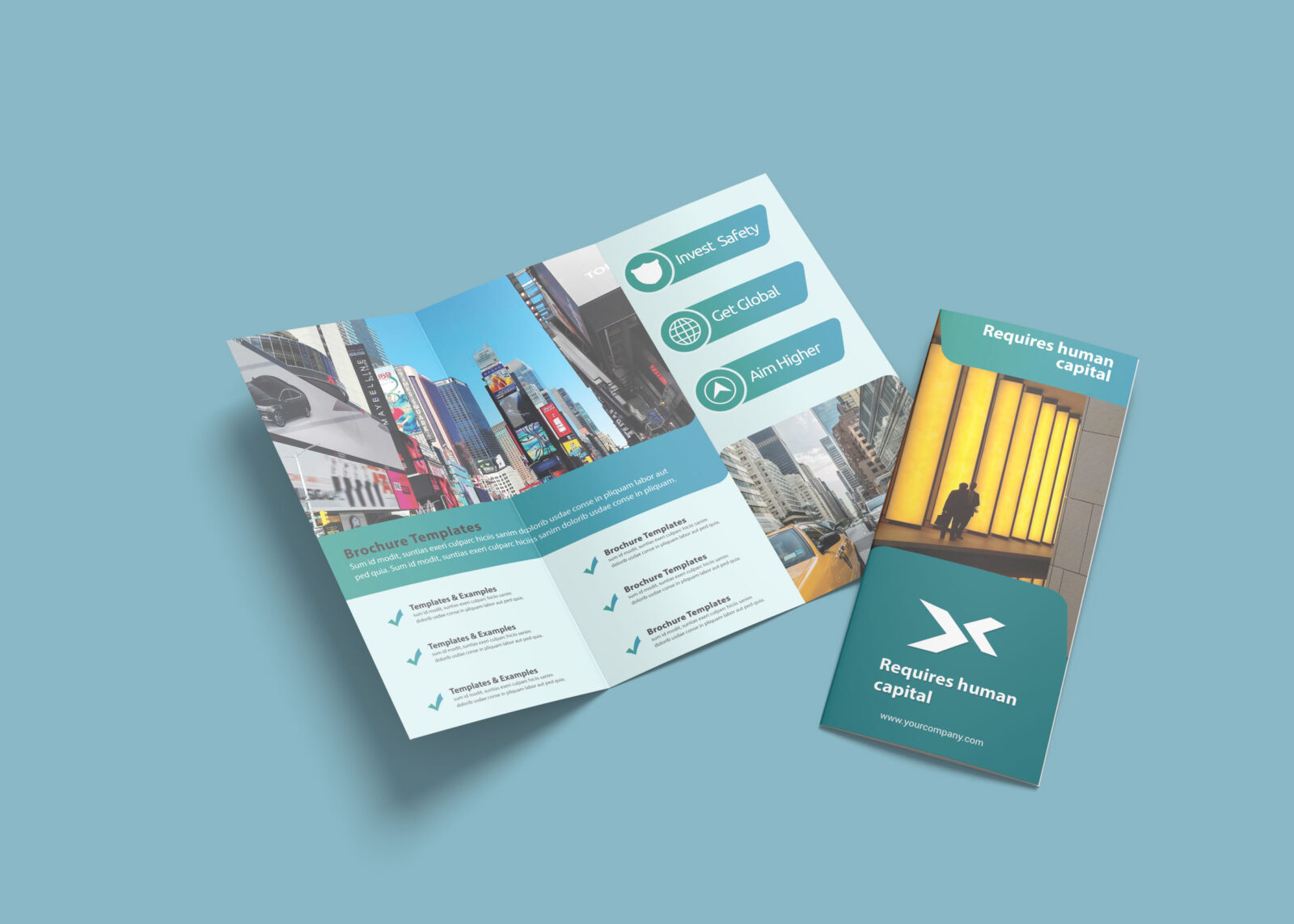 Agency Business Tri-Fold Brochure Design Template