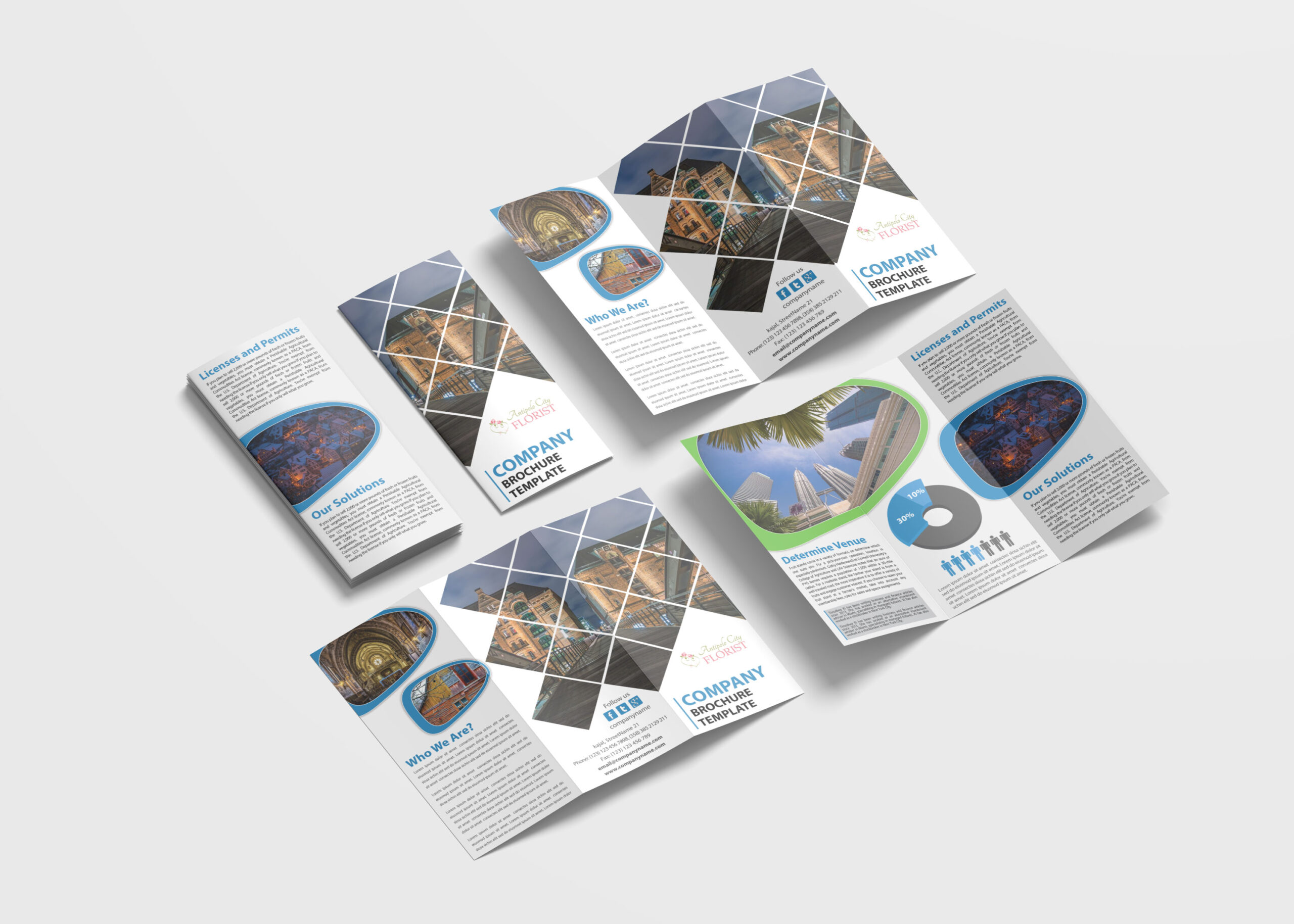 Holiday Tri-Fold Brochure Design Template