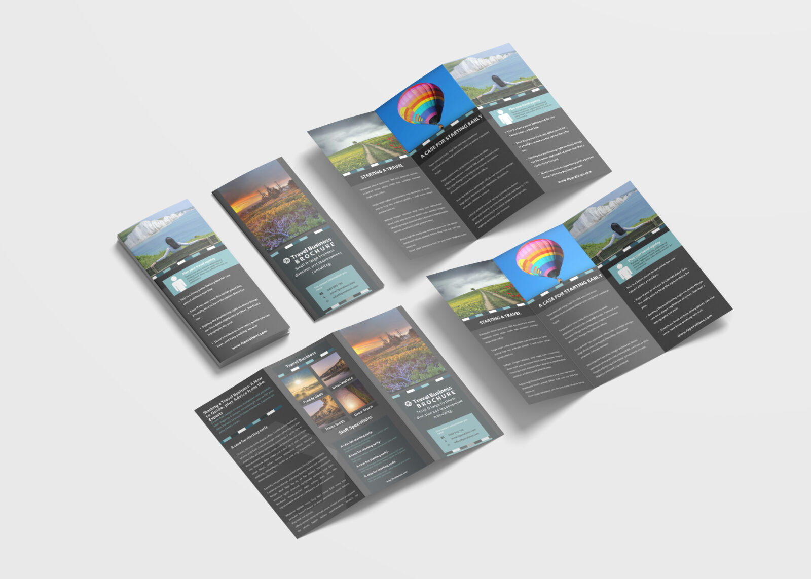 Travel Tri-Fold Brochure Design Template