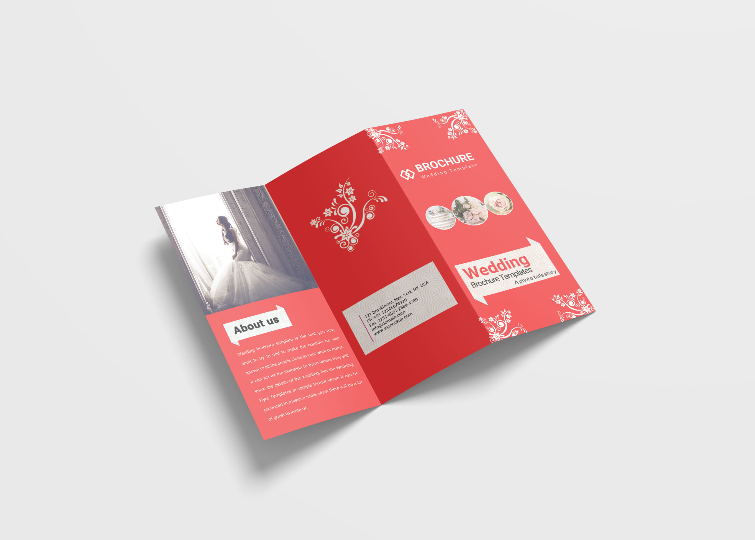 Wedding Tri-Fold Brochure Design Template