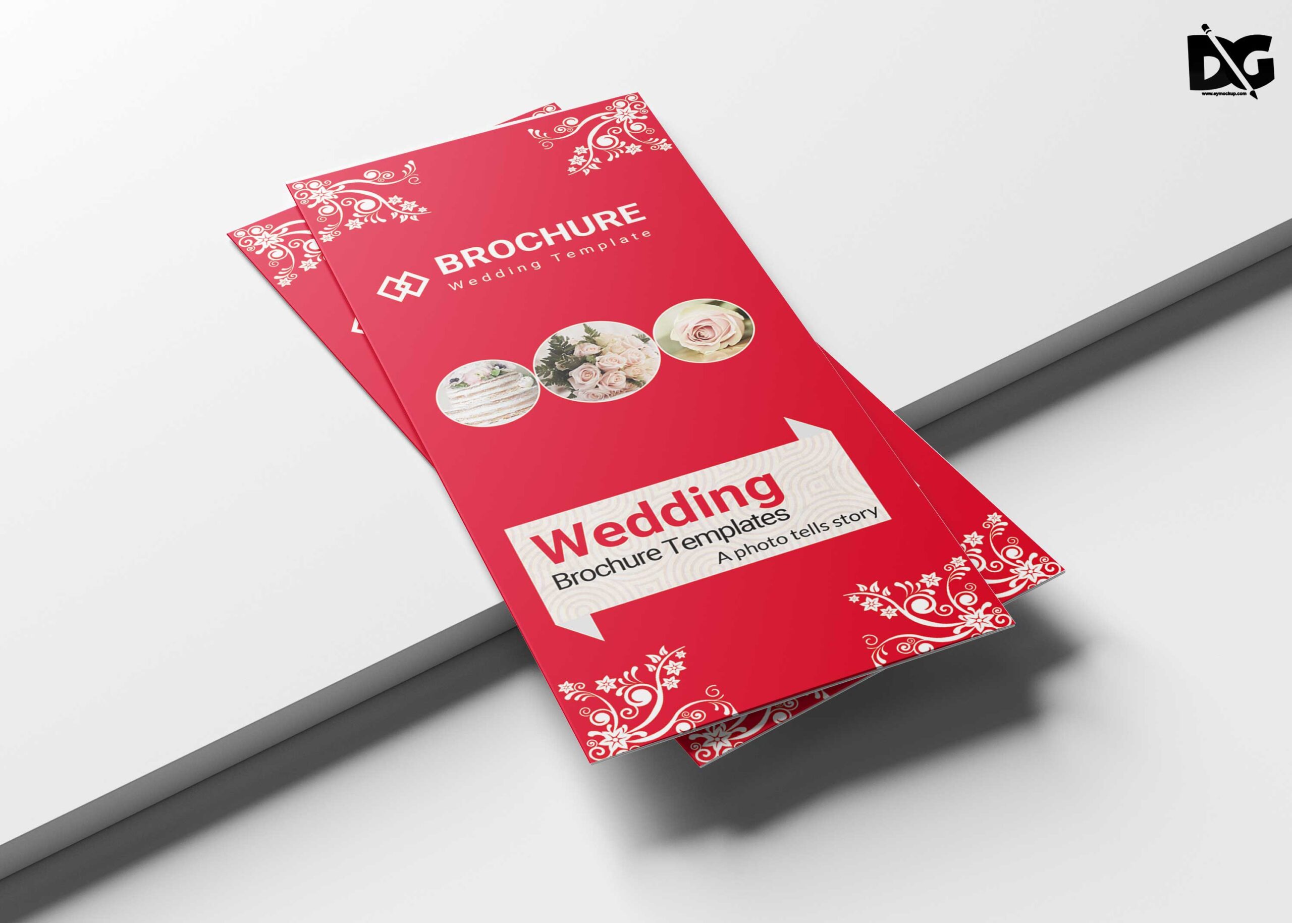 Wedding Tri-Fold Brochure Design Template