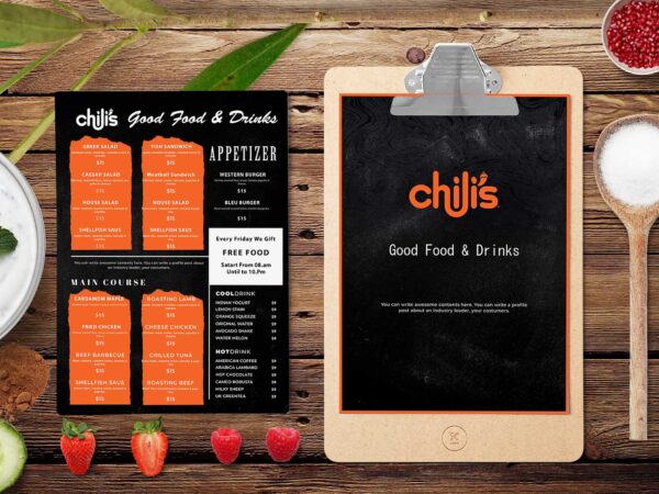 Chilis Mexican Food Menu Bifold Design