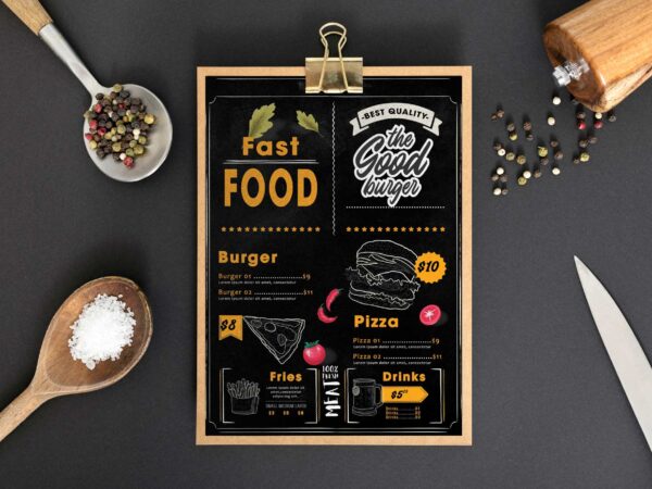 Fast Food Restaurant Menu Design Template