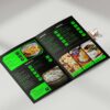Food Cafe Bi-Fold Menu Design Template
