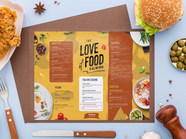 Love Food Menu Design Template