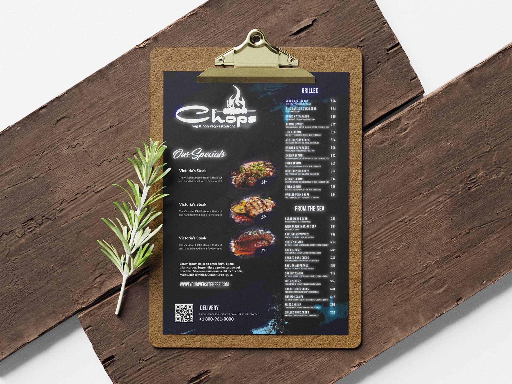 Product Menu Template